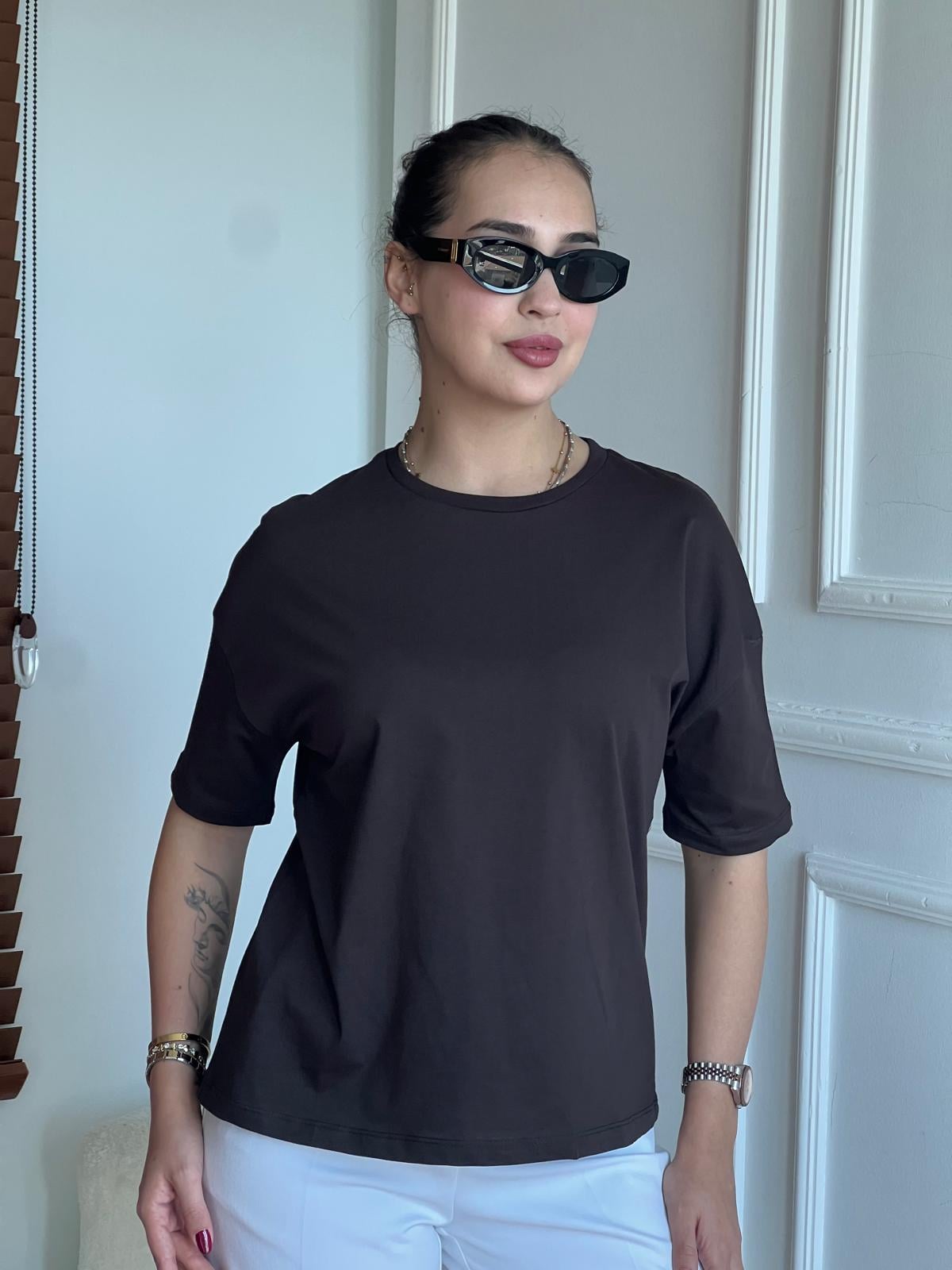 Bisiklet Yaka Tshirt 32779 Siyah