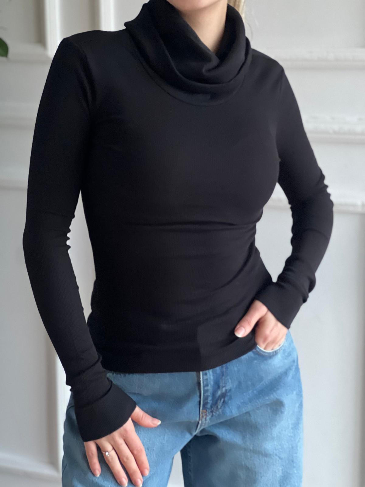 Boğazlı Bluz 16502 Siyah