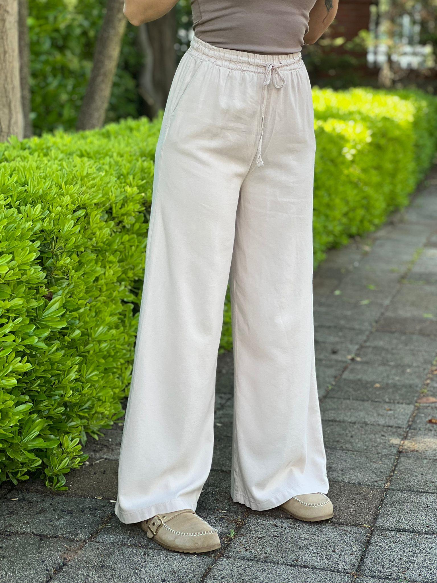 Bol Paça Gabardin Pantolon 5559 Taş