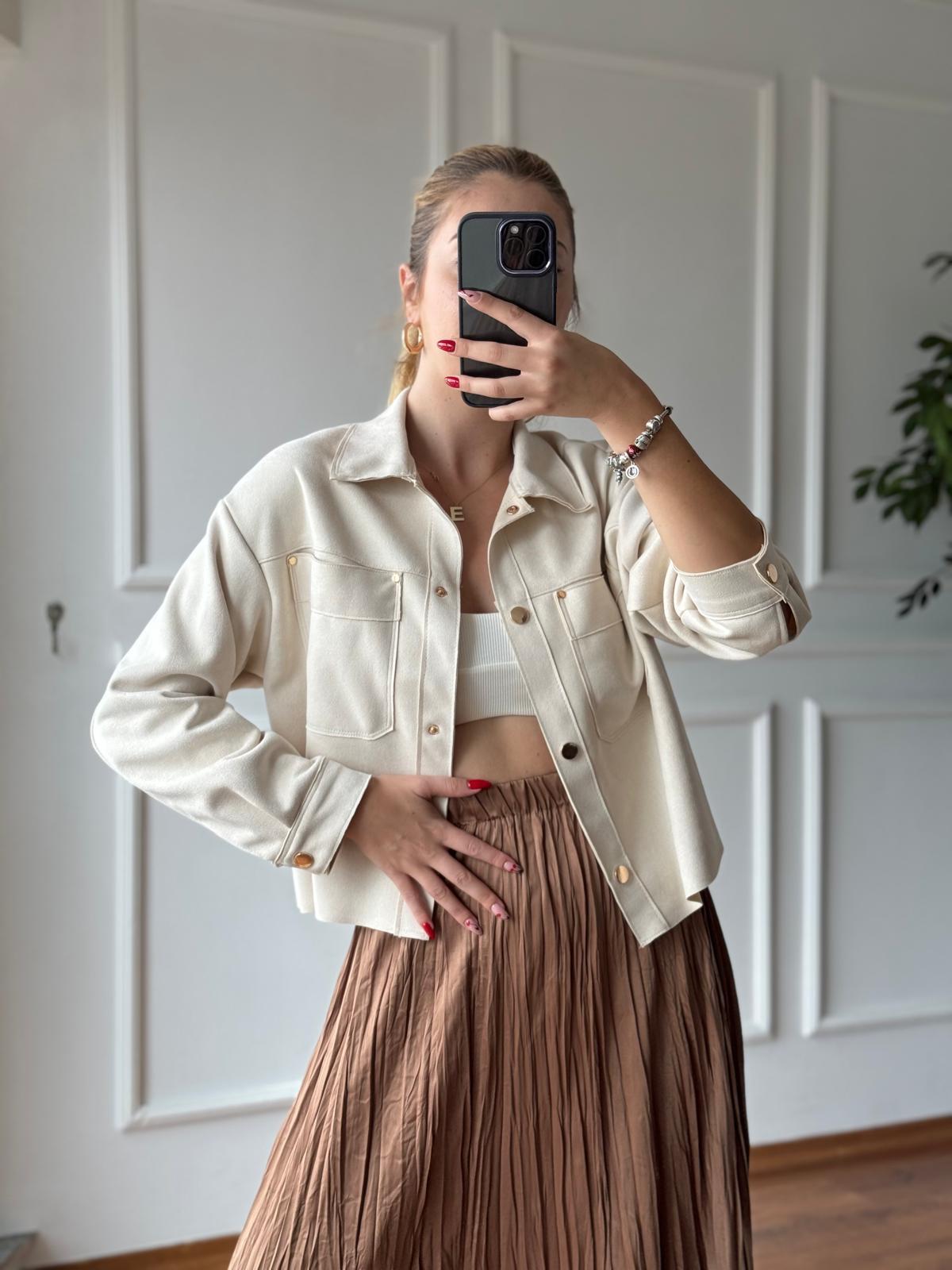 Cepli Nubuk Gömlek 2416570 Bej