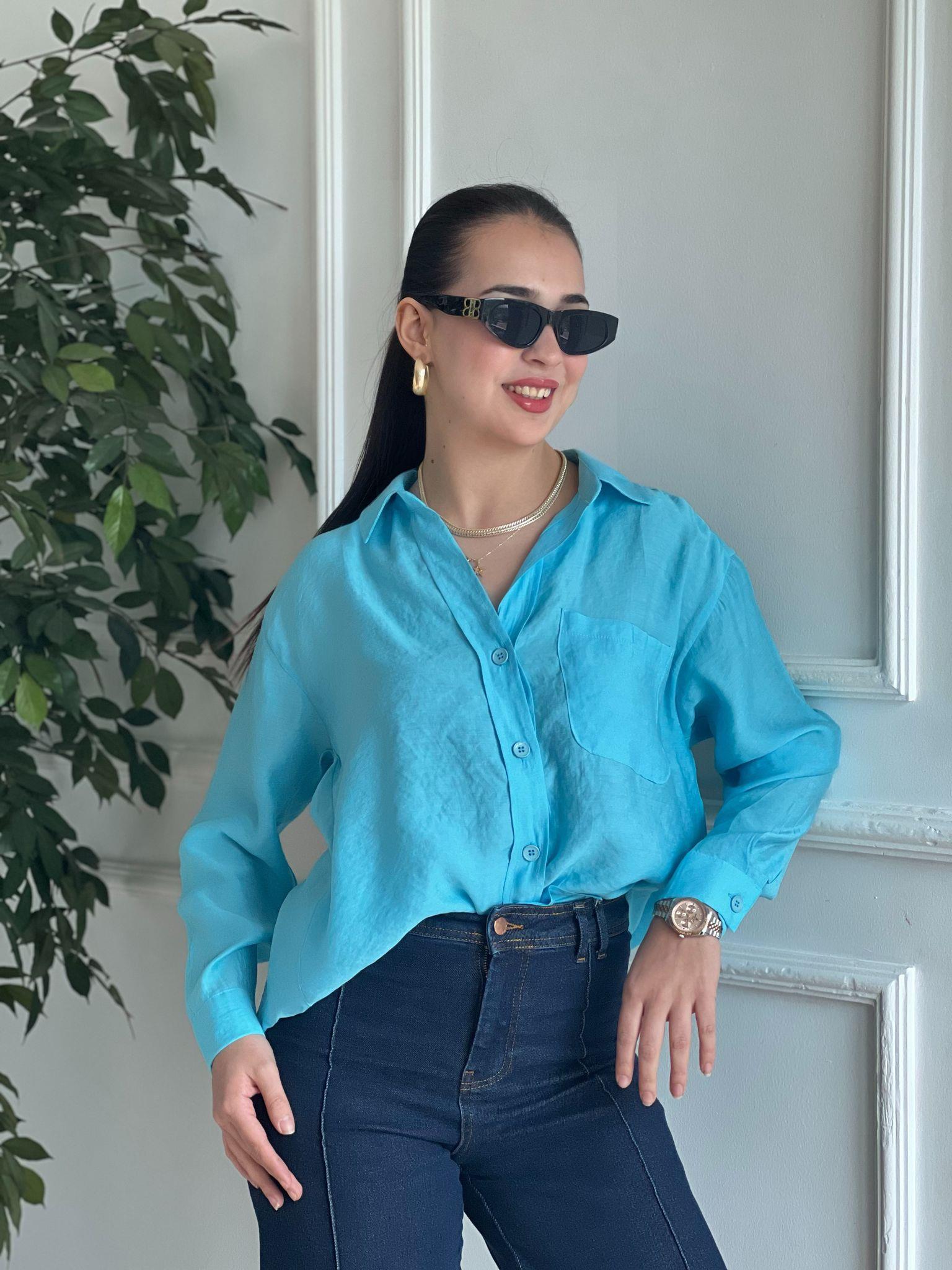 Cepli Salaş Gömlek 29624 Turkuaz