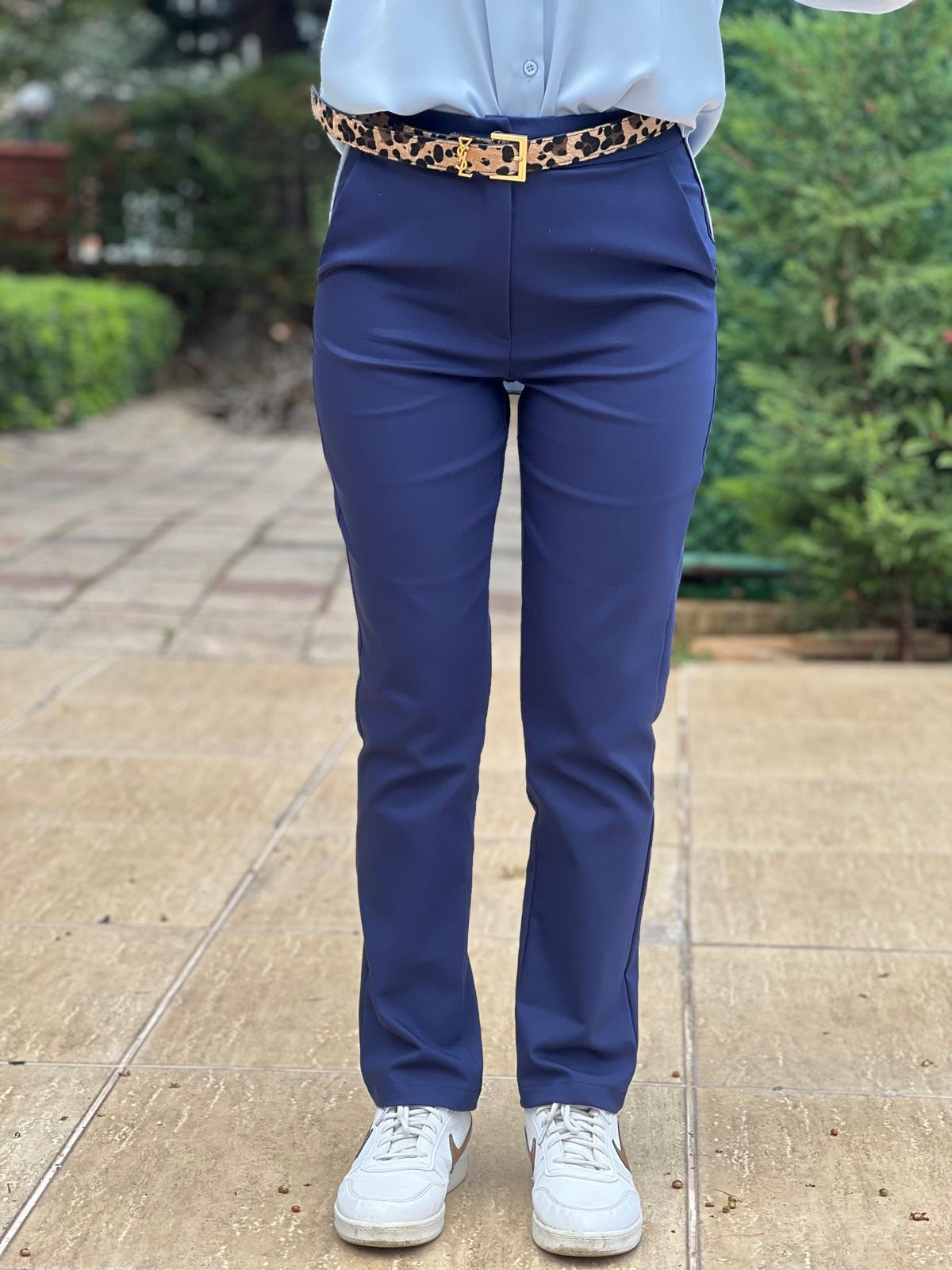 Dar Paça Kumaş Pantolon 1323 Lacivert