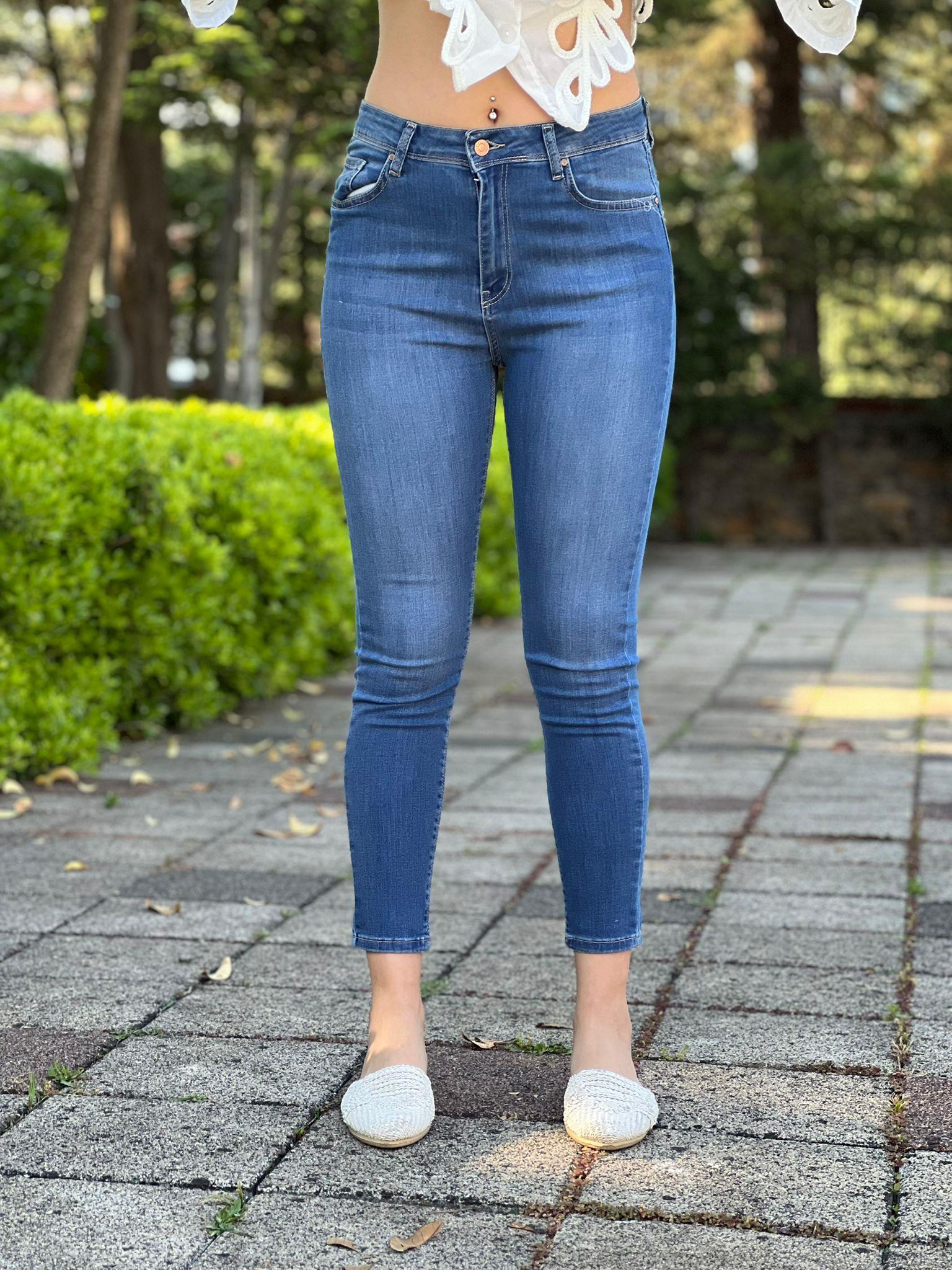 Dar Paça Pantolon 3529 Mavi