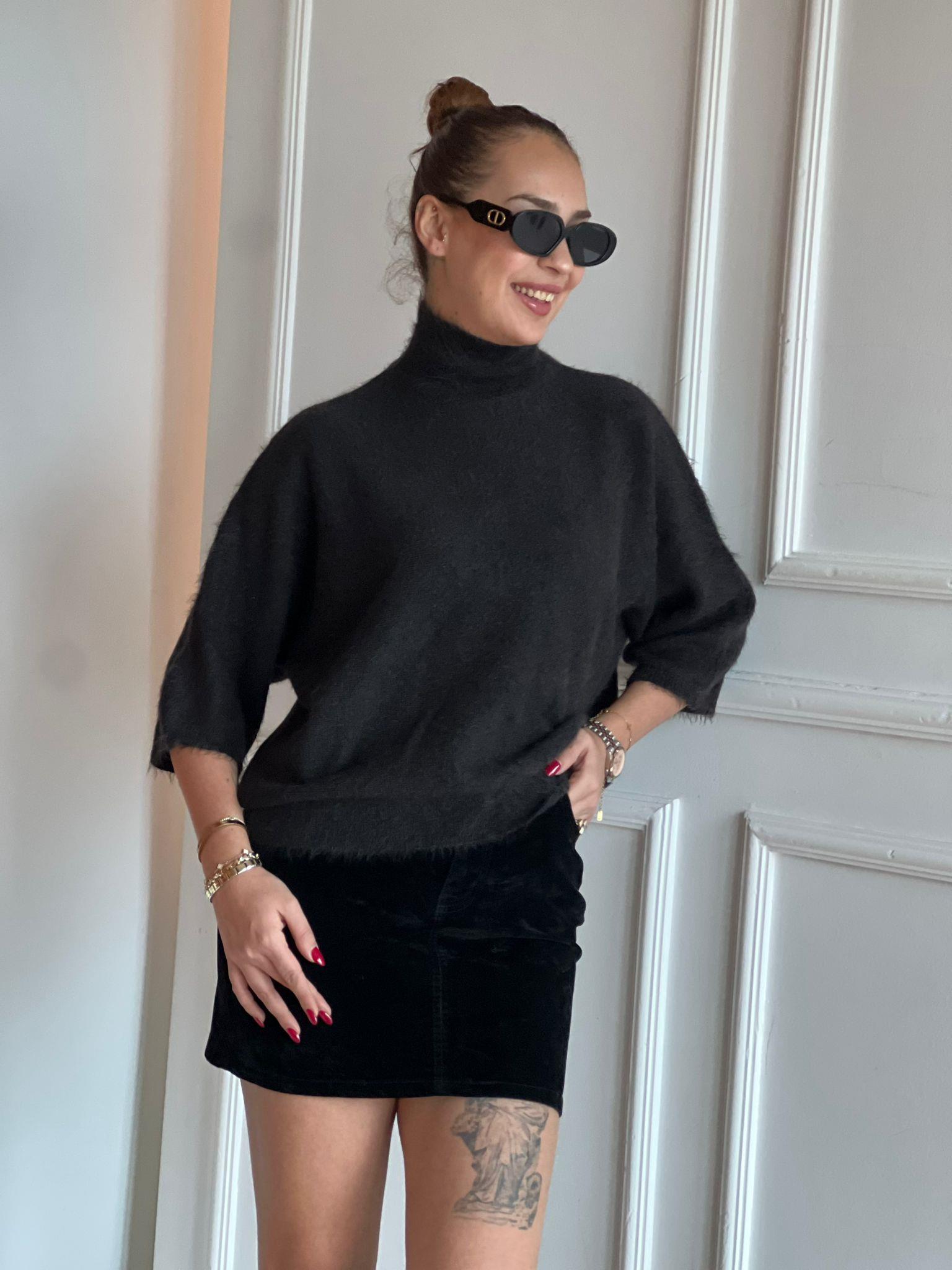 Dik Yaka Yumuşak Dokulu Kazak 10851 Antrasit