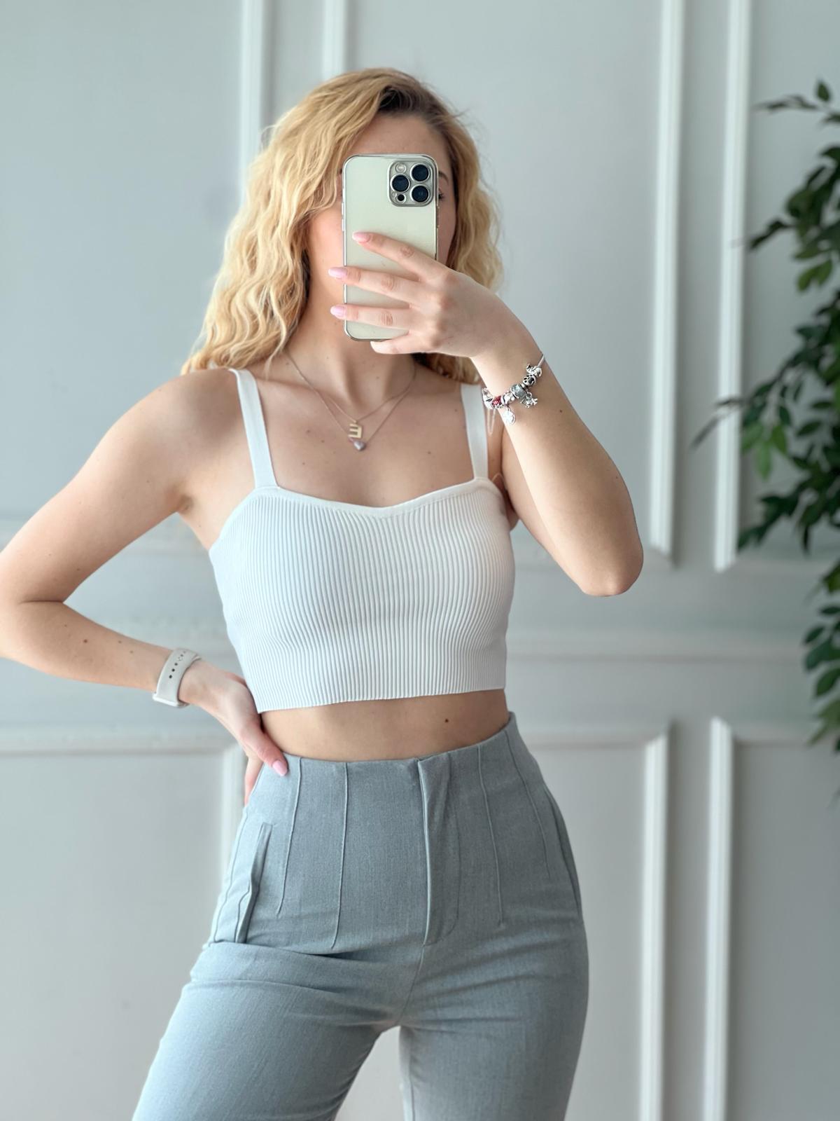 Fitilli Triko Atlet 2518 Beyaz