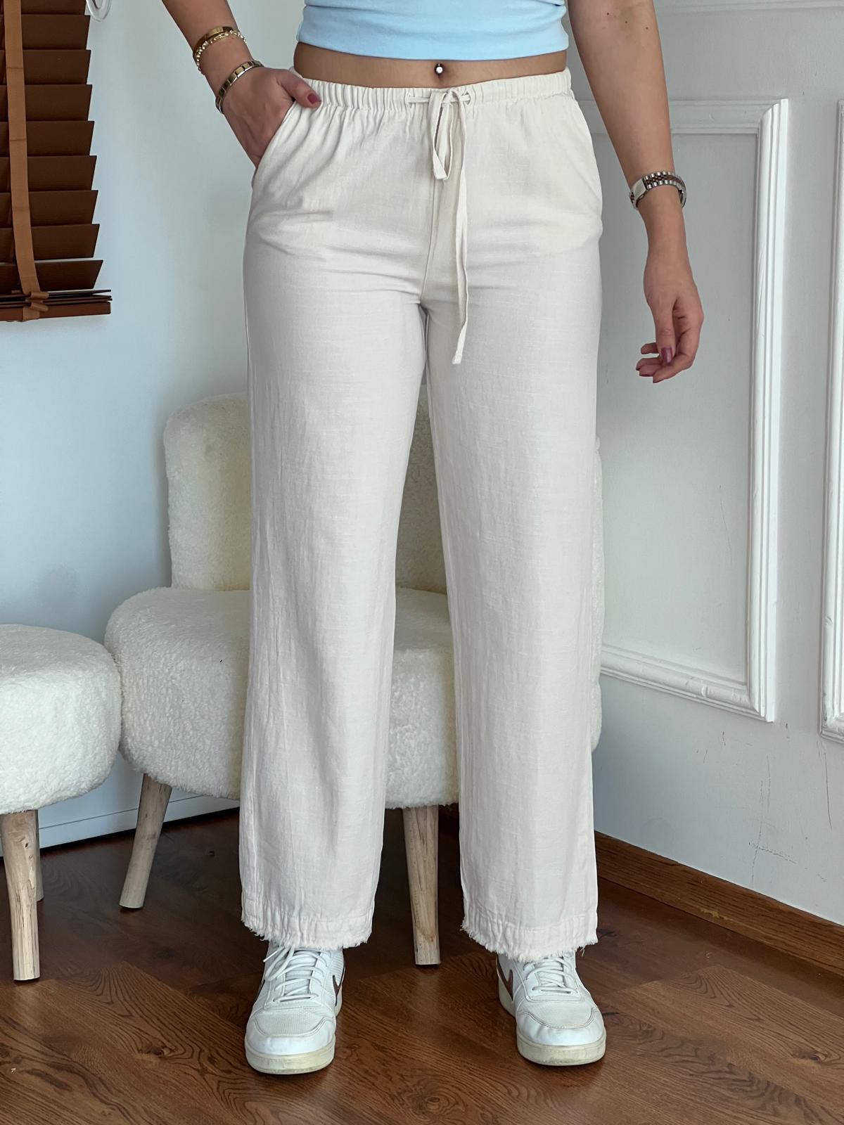 Gabardin Palazzo Pantolon 5543 Taş