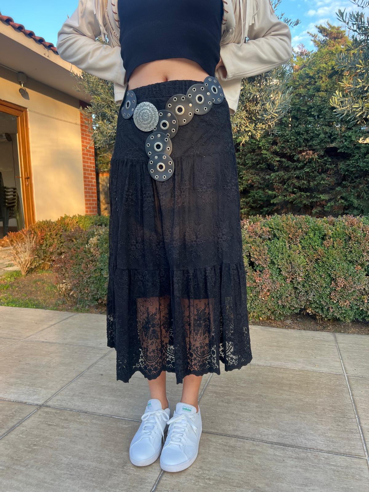 Güpür Dantel Etek 25023 Siyah