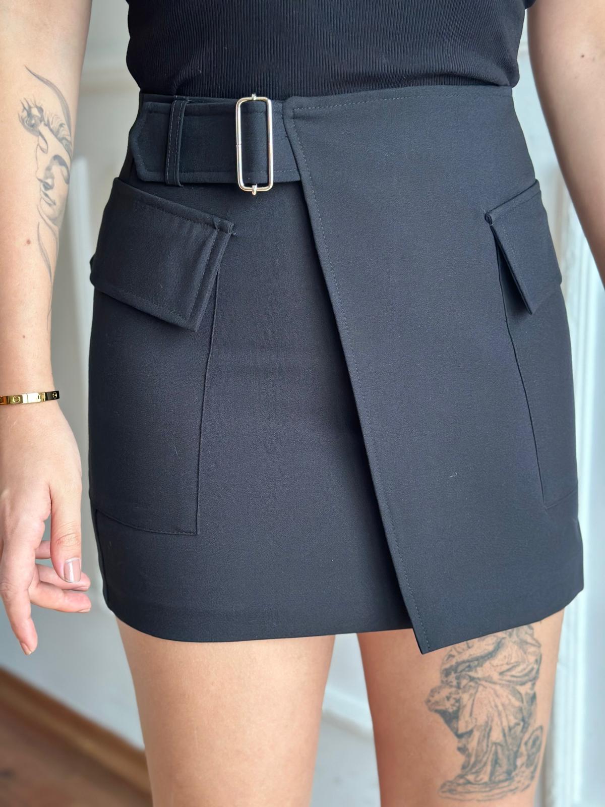 İçi Astarlı Etek 16352 Siyah