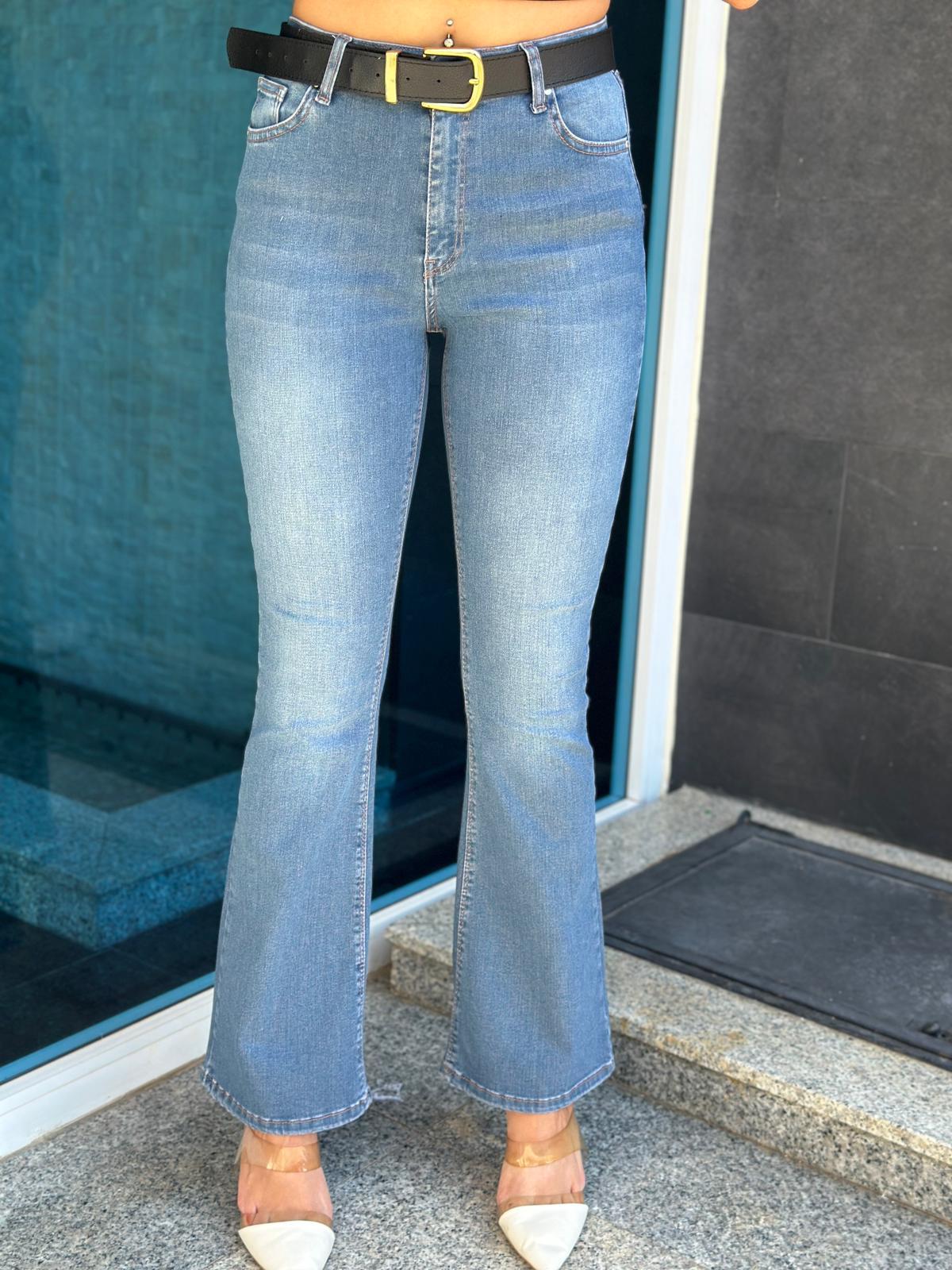 İspanyol Paça Pantolon 1030 Açık Mavi