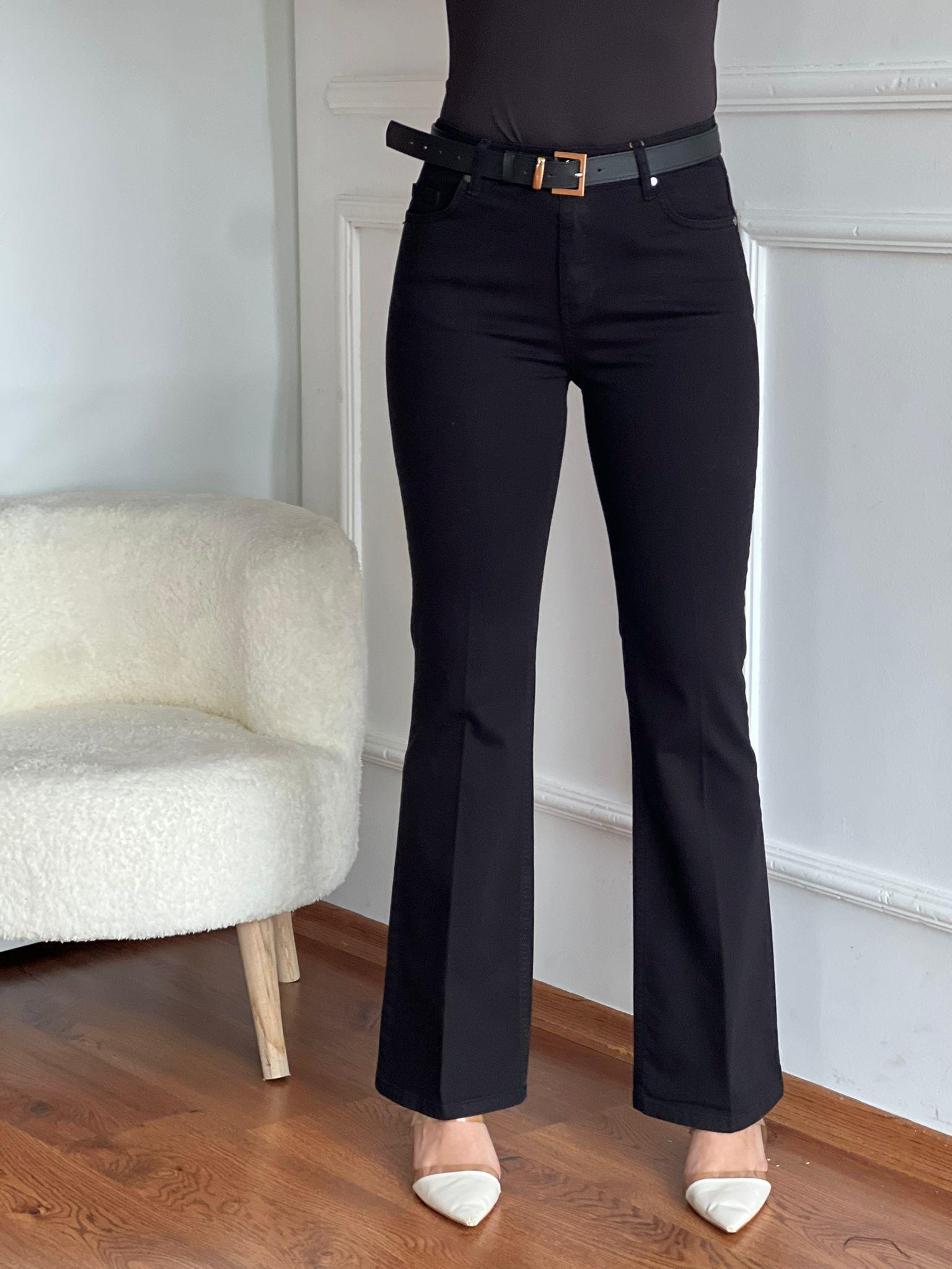 İspanyol Paça Pantolon 5353 Siyah