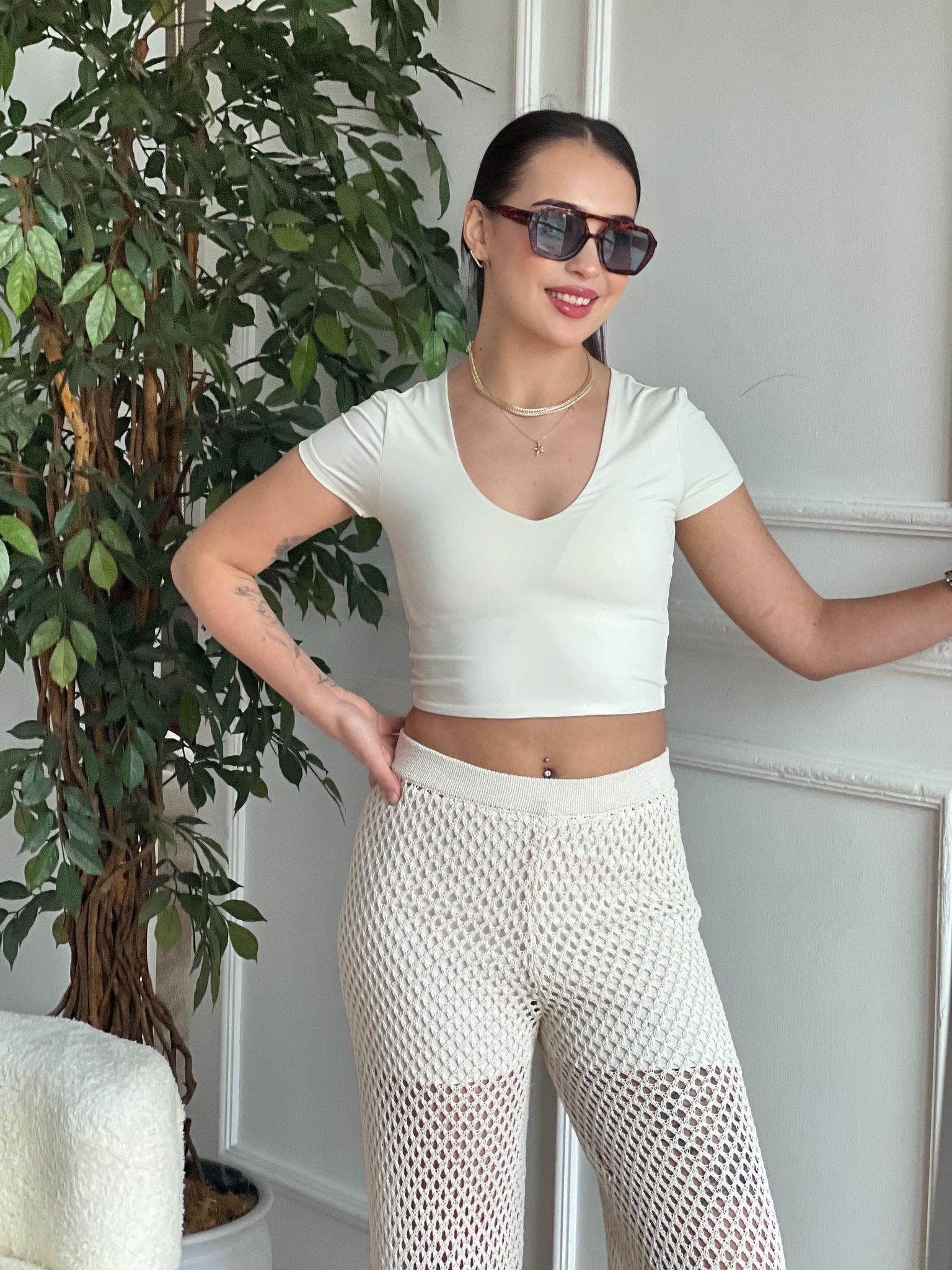 Kısa Kol Tshirt 16636 Taş