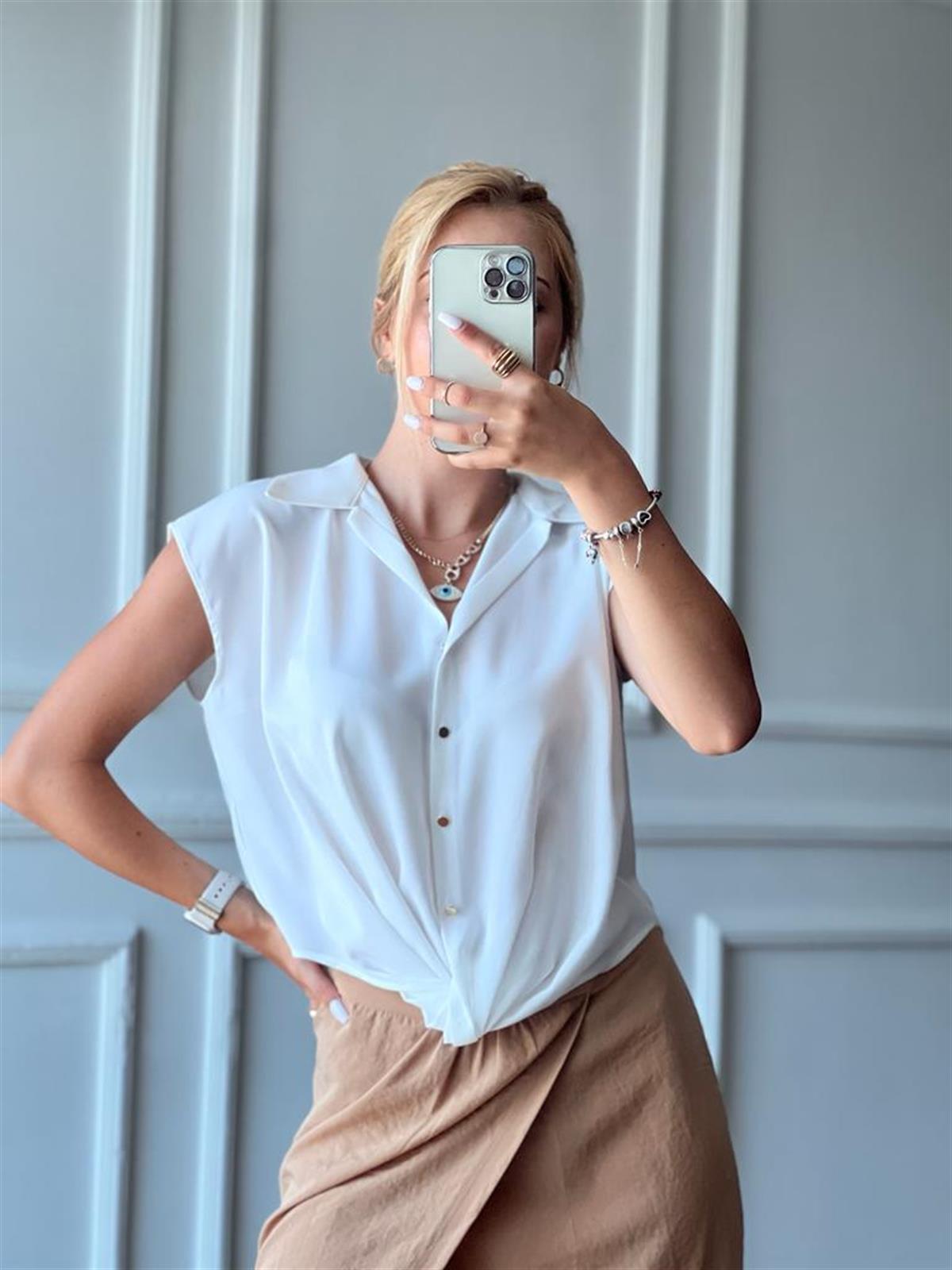 Kolsuz Gömlek 3041 Ekru