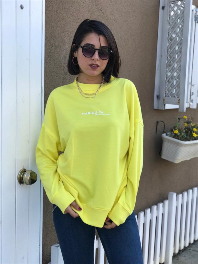 Mariquita Baskılı Sweat Sarı