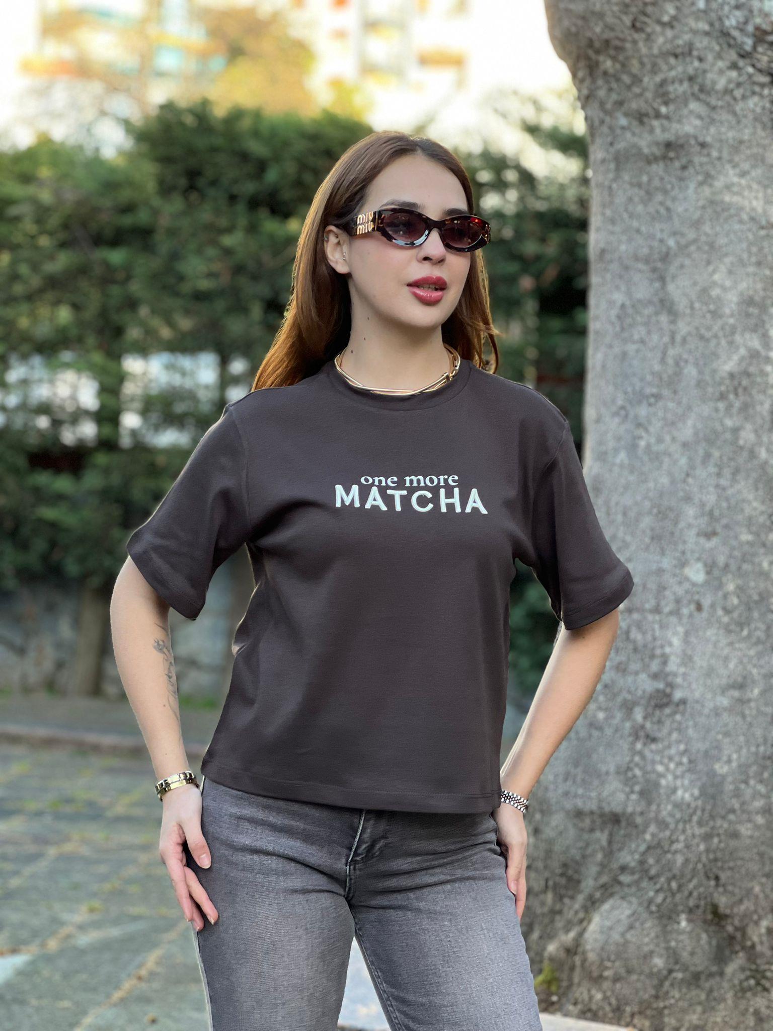Matcha Nakışlı Tshirt 2618140 Kahverengi