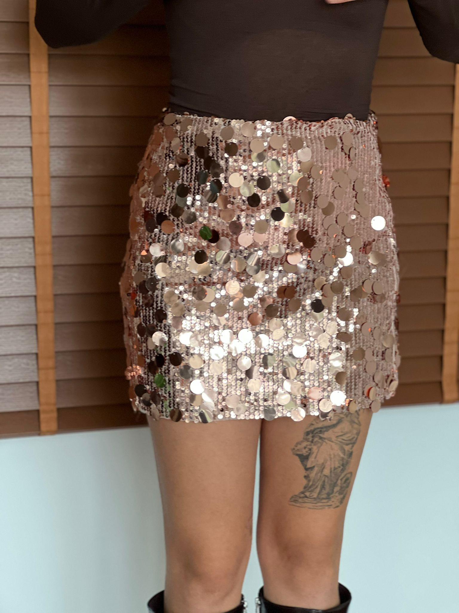 Mini Pullu Etek 1476 Pudra