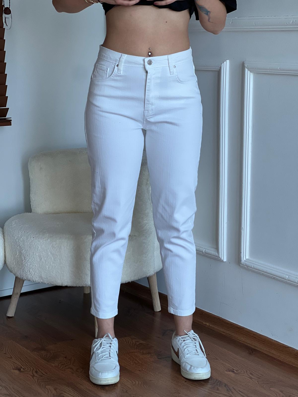 Mom Jean 2168 Beyaz