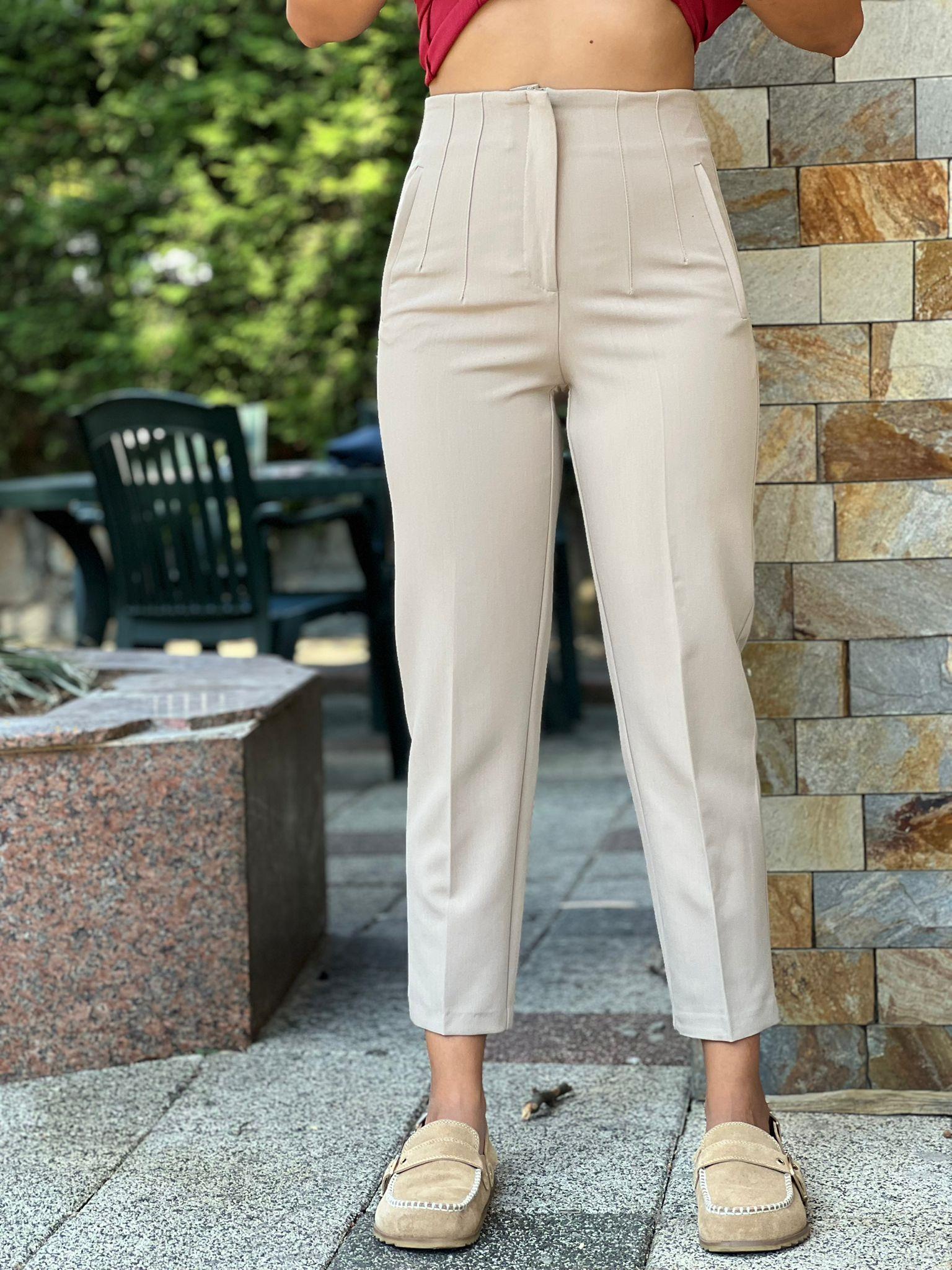 Önü Flotalı Pantolon 5113 Bej