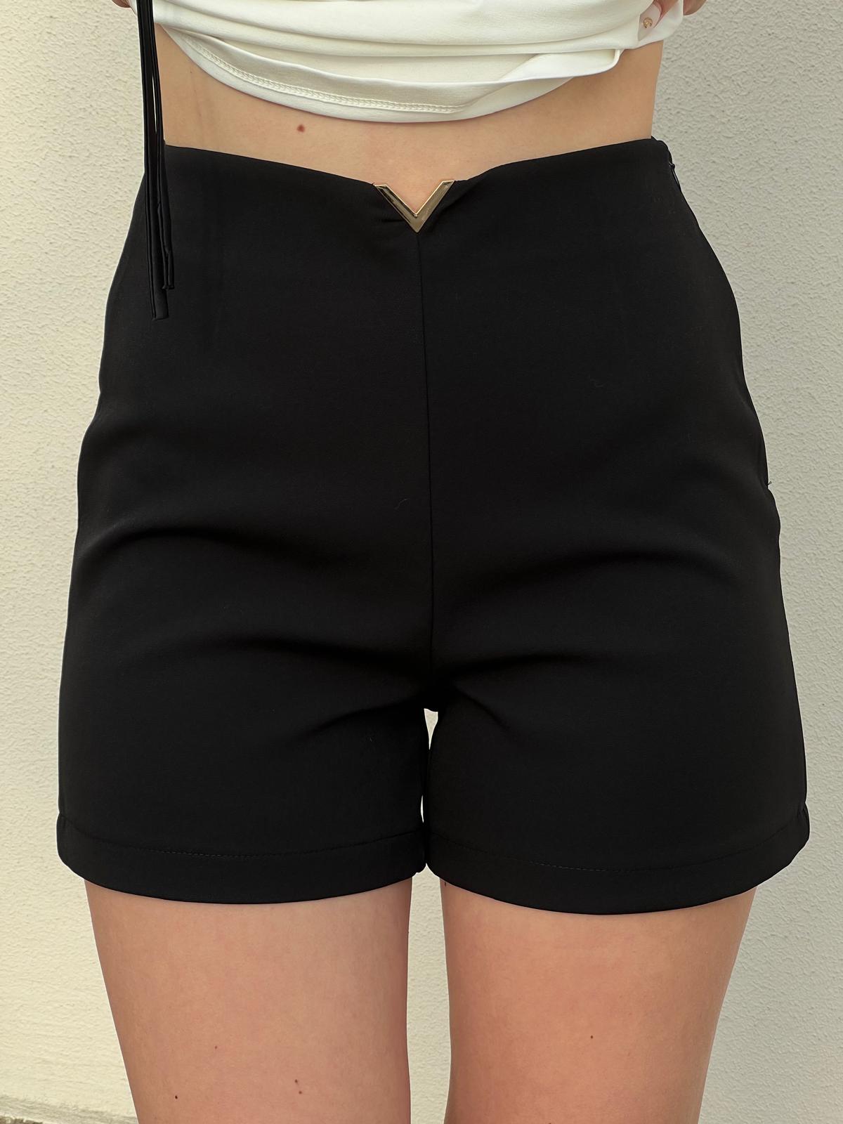 Önü Üçgen Şort 2416224 Siyah