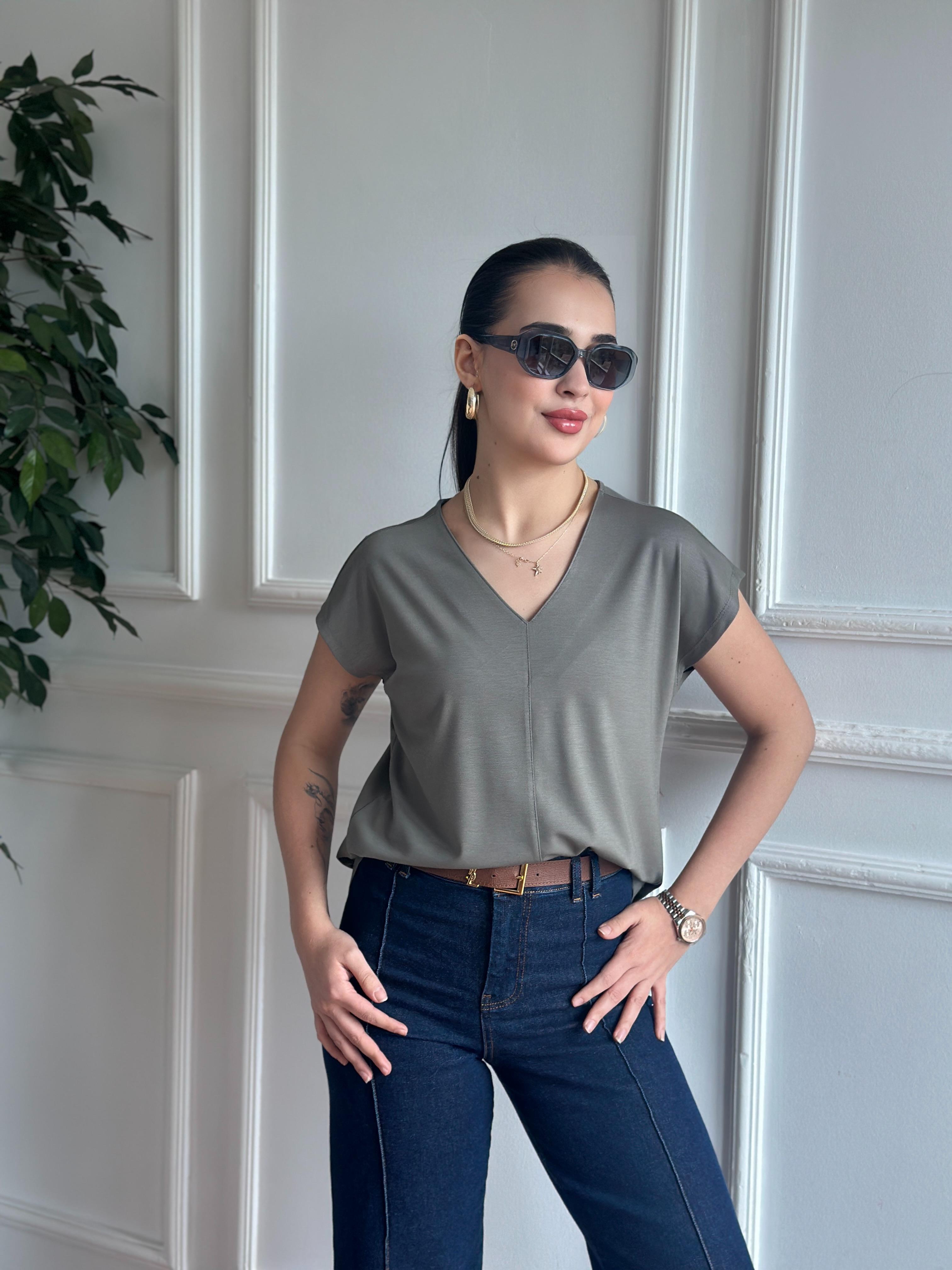 Oysho Kumaş Tshirt 29114 Vizon