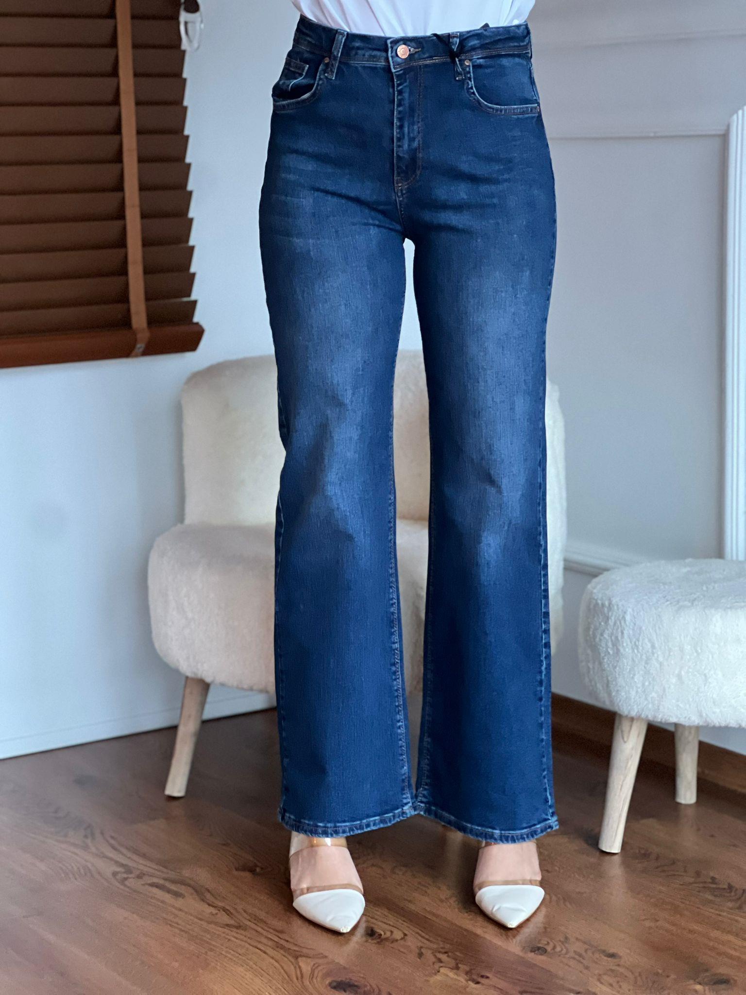 Palazzo Kot Pantolon 2190 Mavi