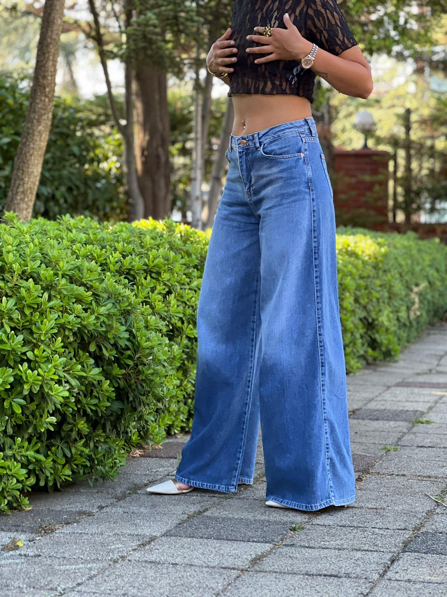 Palazzo Kot Pantolon 25721 Mavi