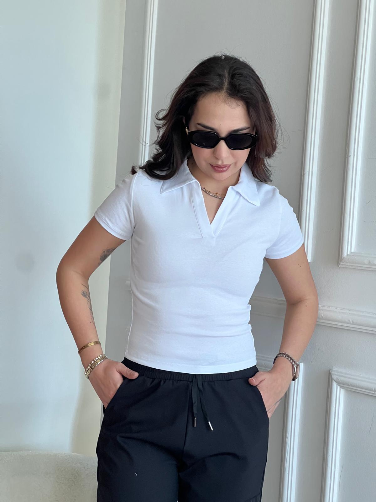 Polo Yaka Tshirt 240001 Beyaz