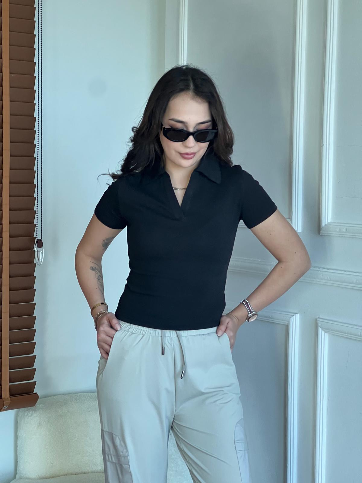Polo Yaka Tshirt 240001 Siyah