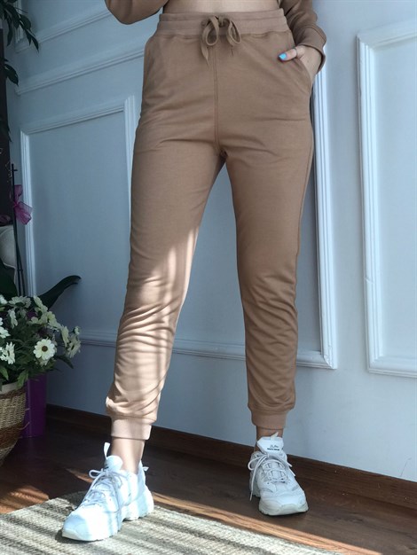 Ribanalı Eşofman 3451 Camel