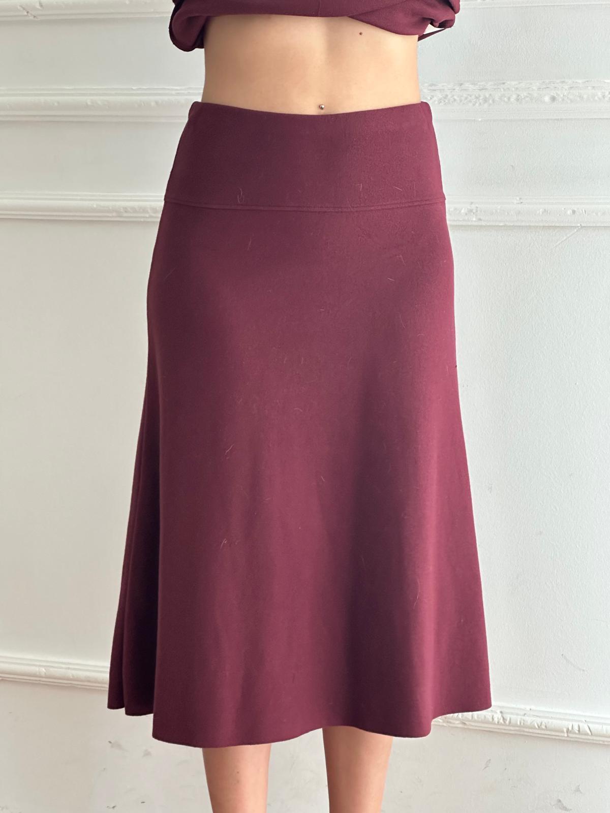 Selanik Midi Etek 80390 Bordo