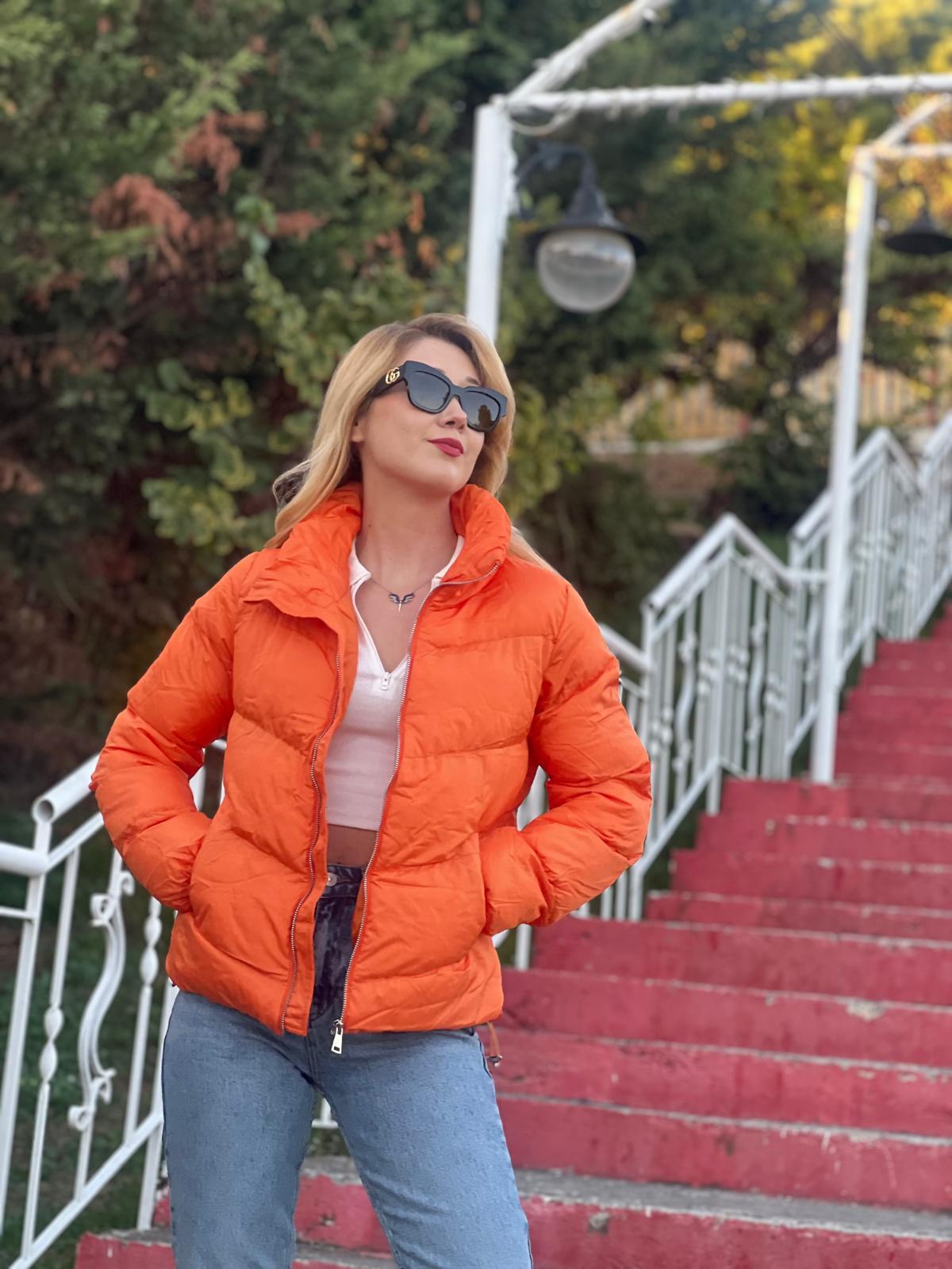 Şişme Mont 3179 Turuncu