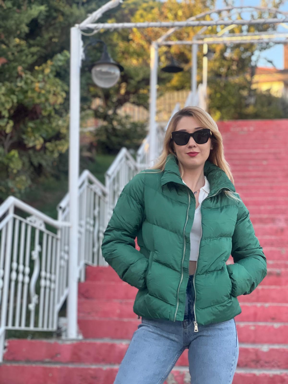 Şişme Mont 3179 Yeşil