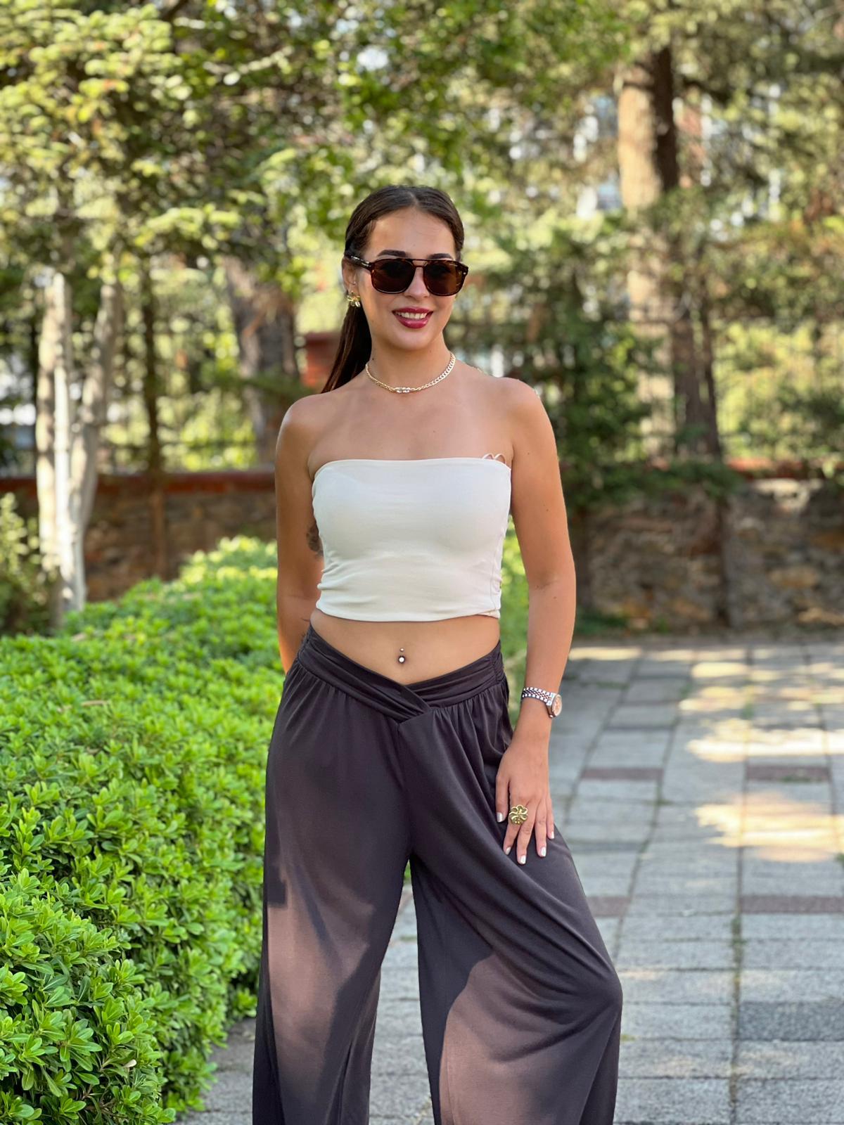 Straplez Top 21103 Taş