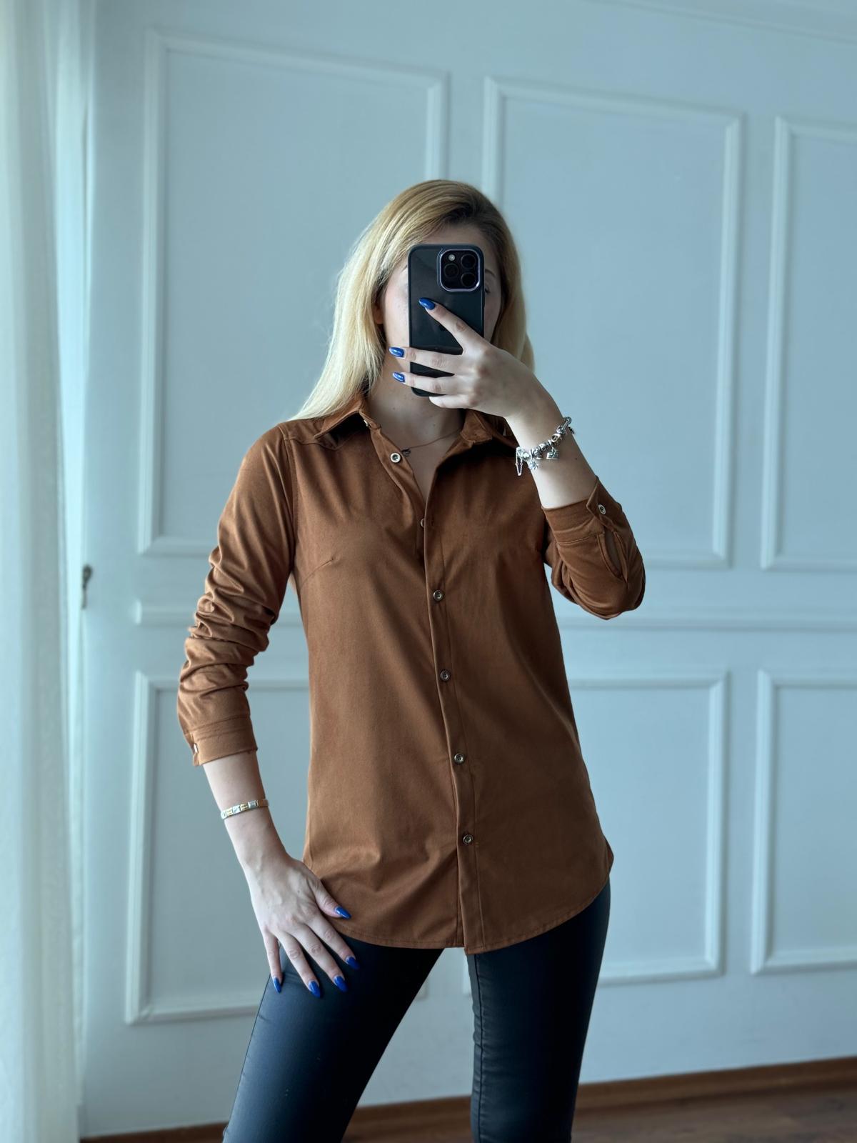 Süet Gömlek 29264 Taba