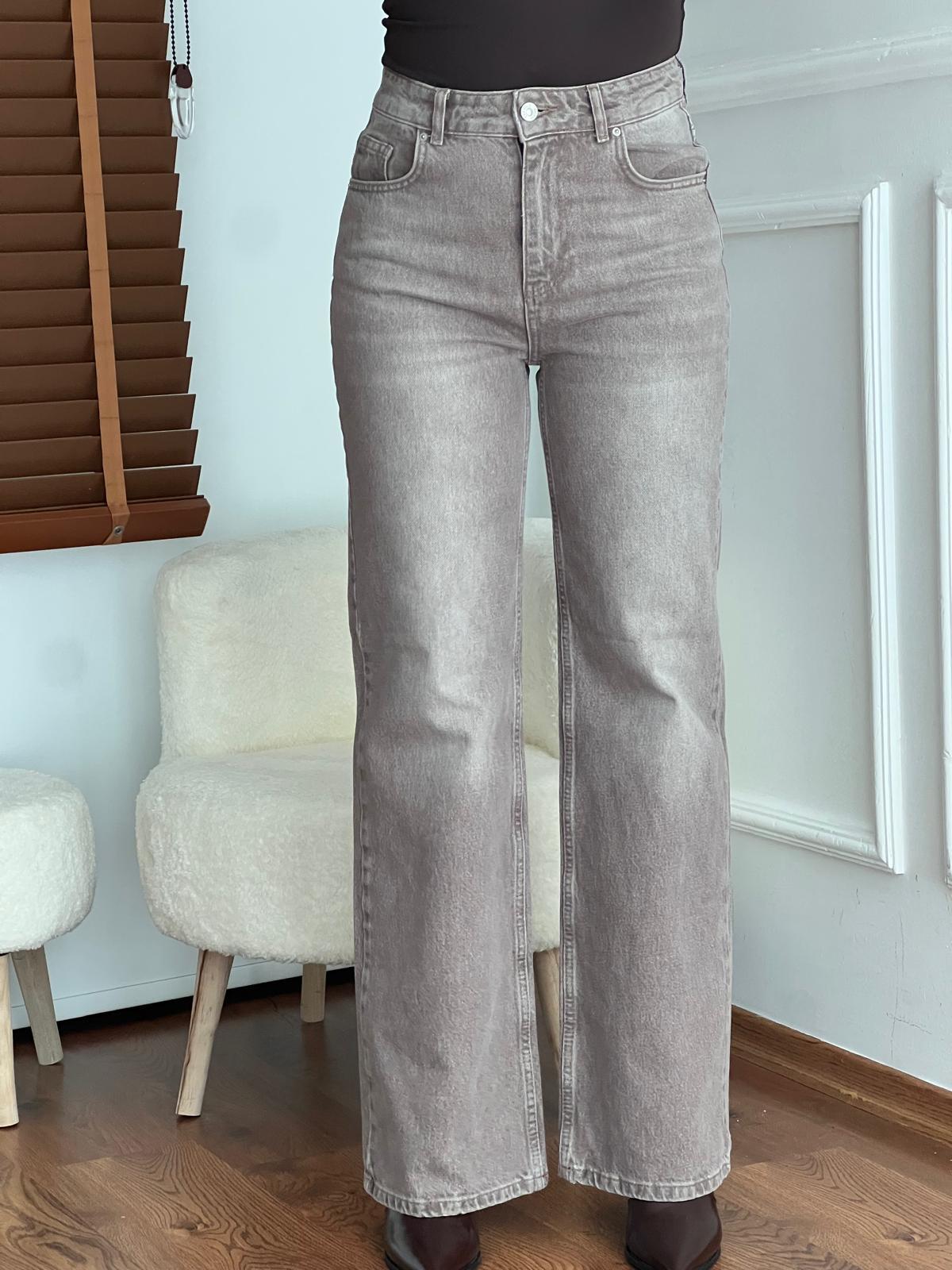 Taş Yıkama Pantolon 72285 Kahverengi