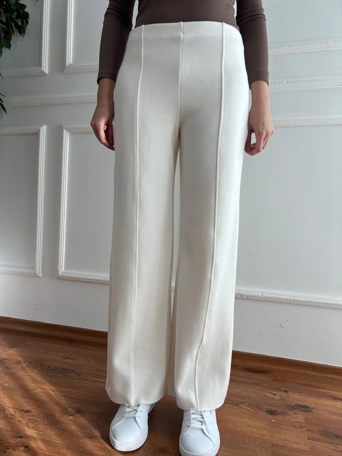 Yüksek Bel Pantolon 71819 Ekru