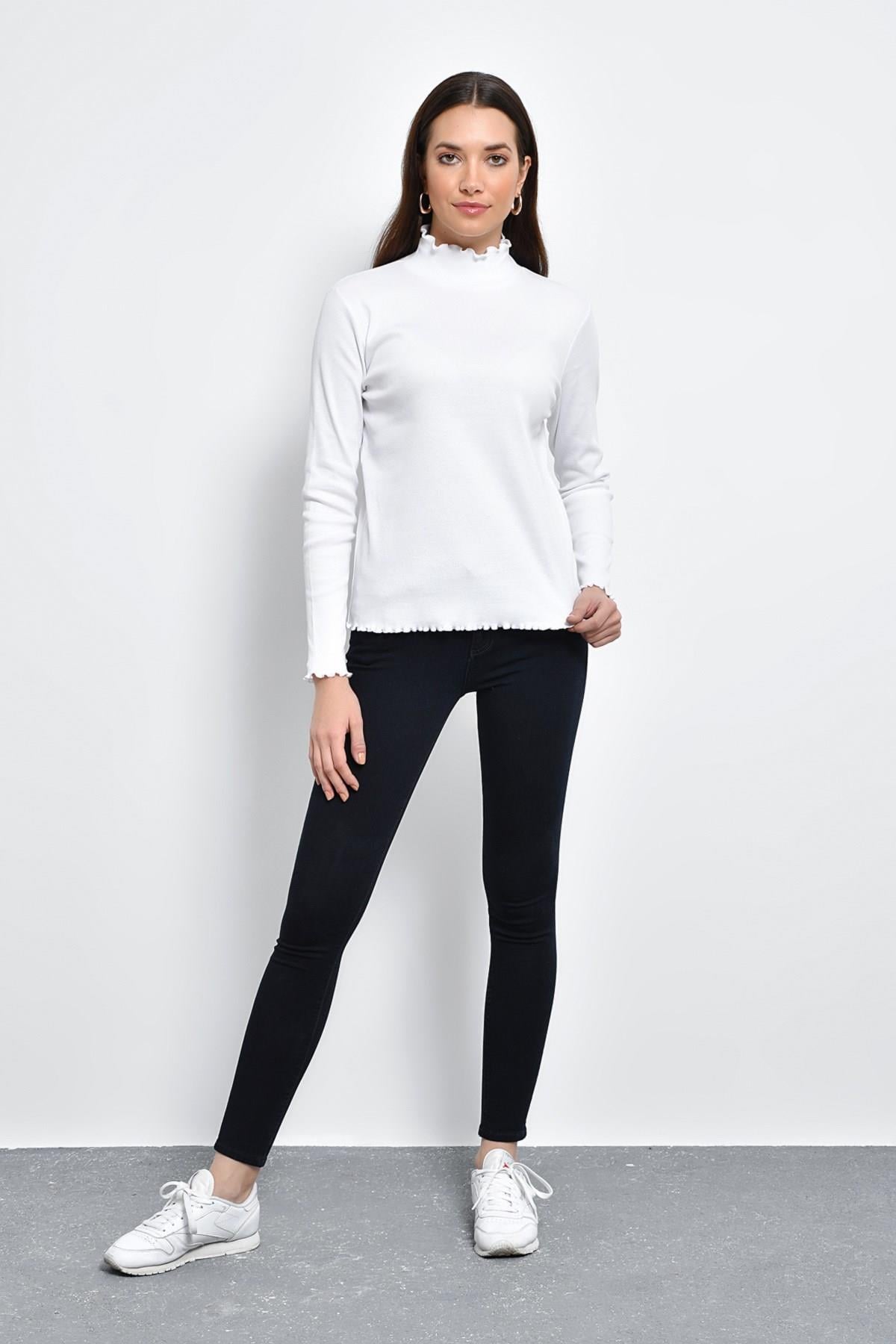HN2244Boğazlı Bluz