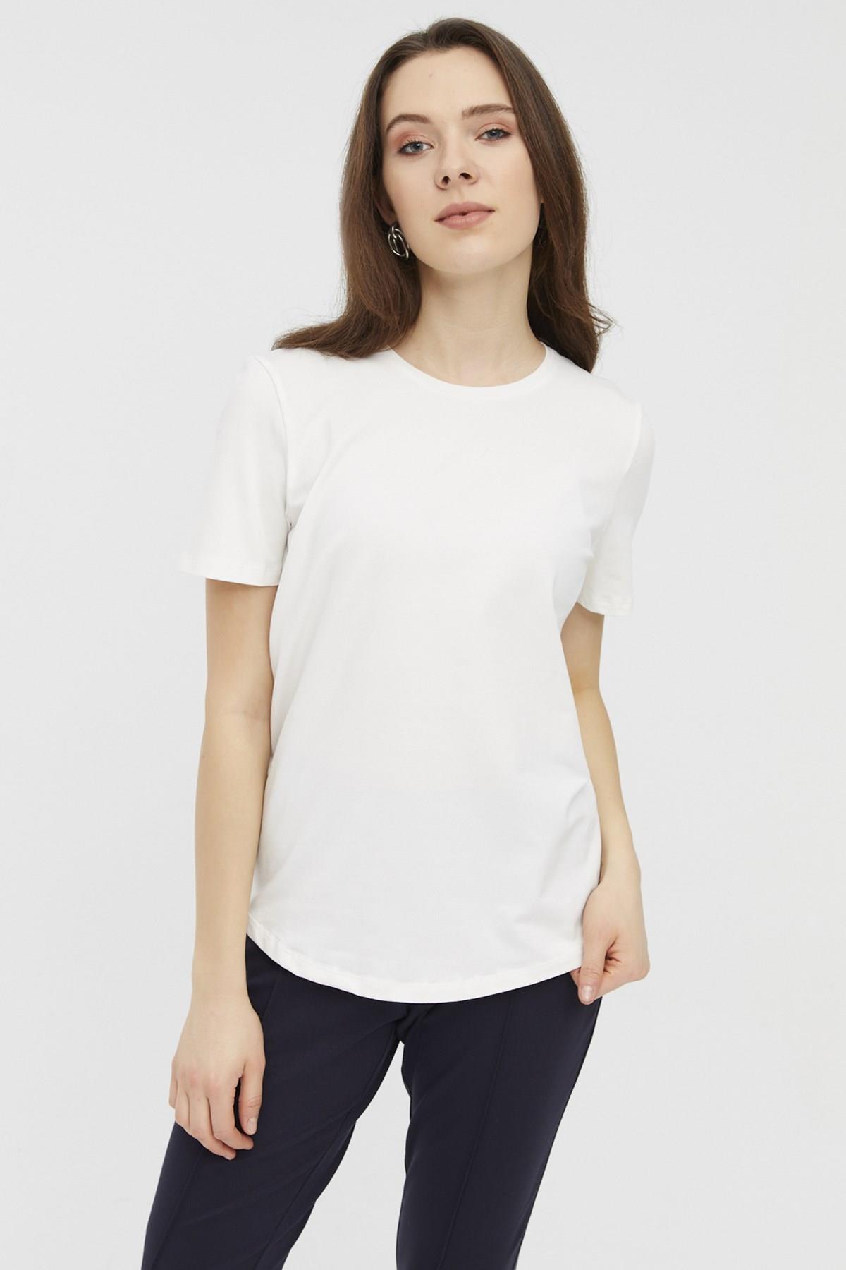 HN2938Kısa Kollu Bisiklet Yakalı T-Shirt