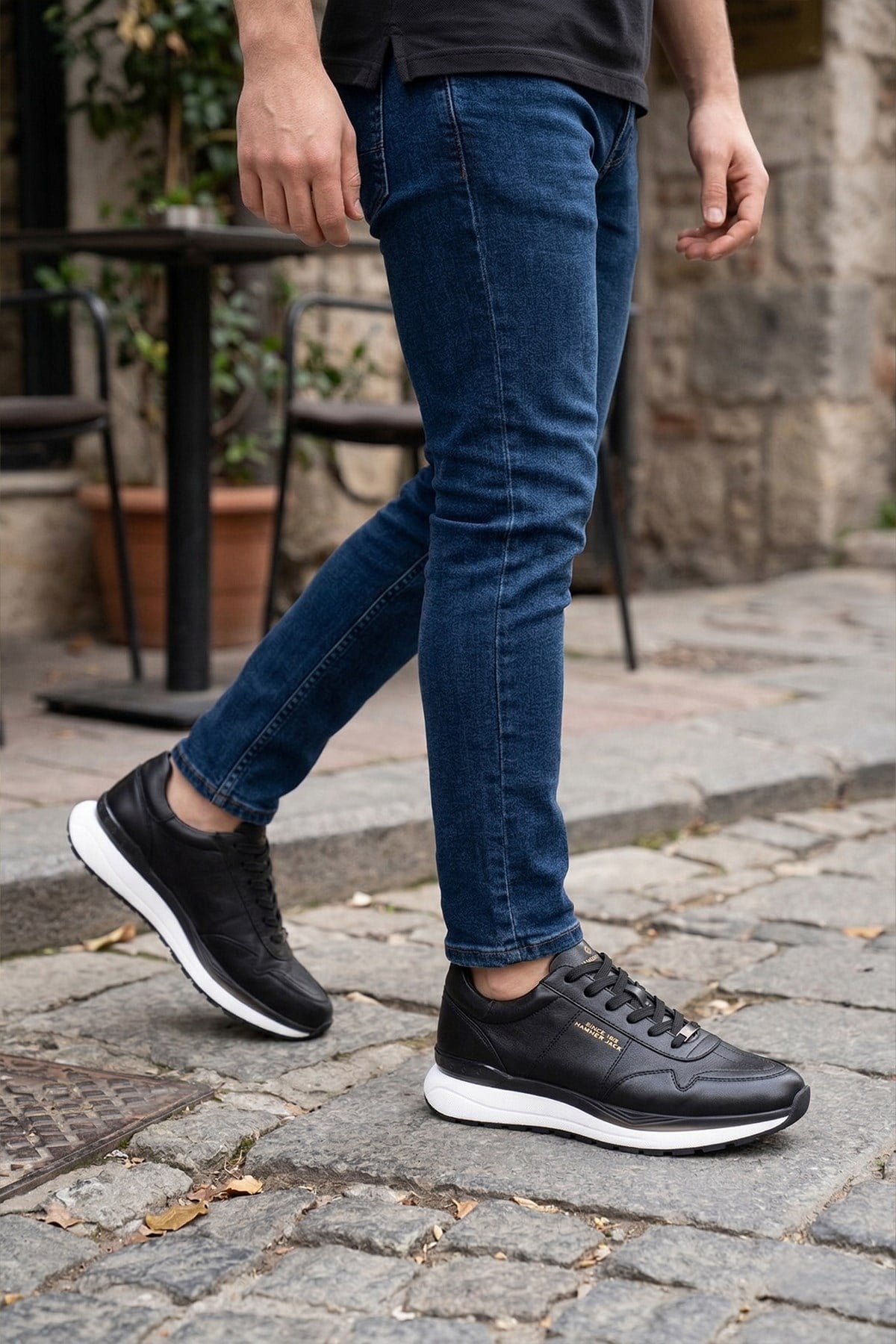 Hammer Jack Lesion Erkek Siyah Beyaz Günlük Ayakkabı