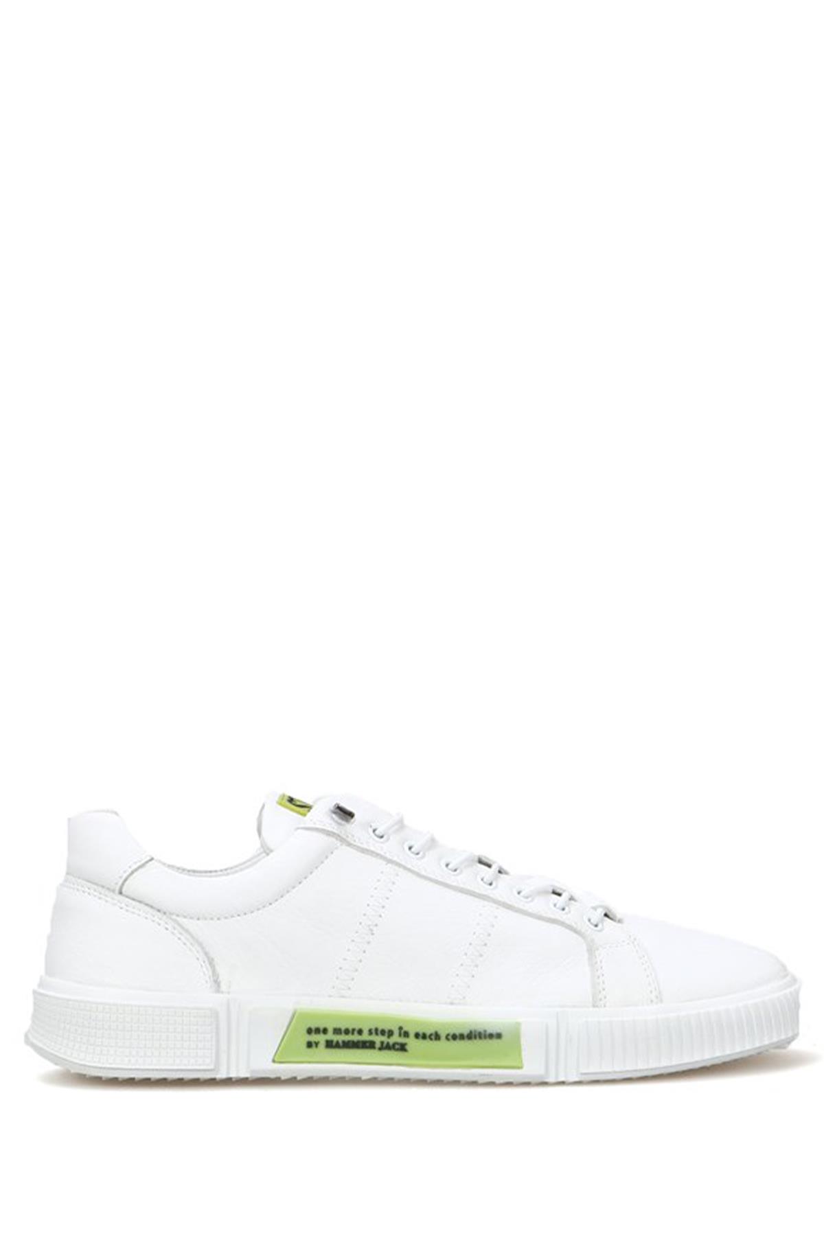 Hammer Jack Basel Hakiki Deri Beyaz Toscana Erkek Günlük Ayakkabı 