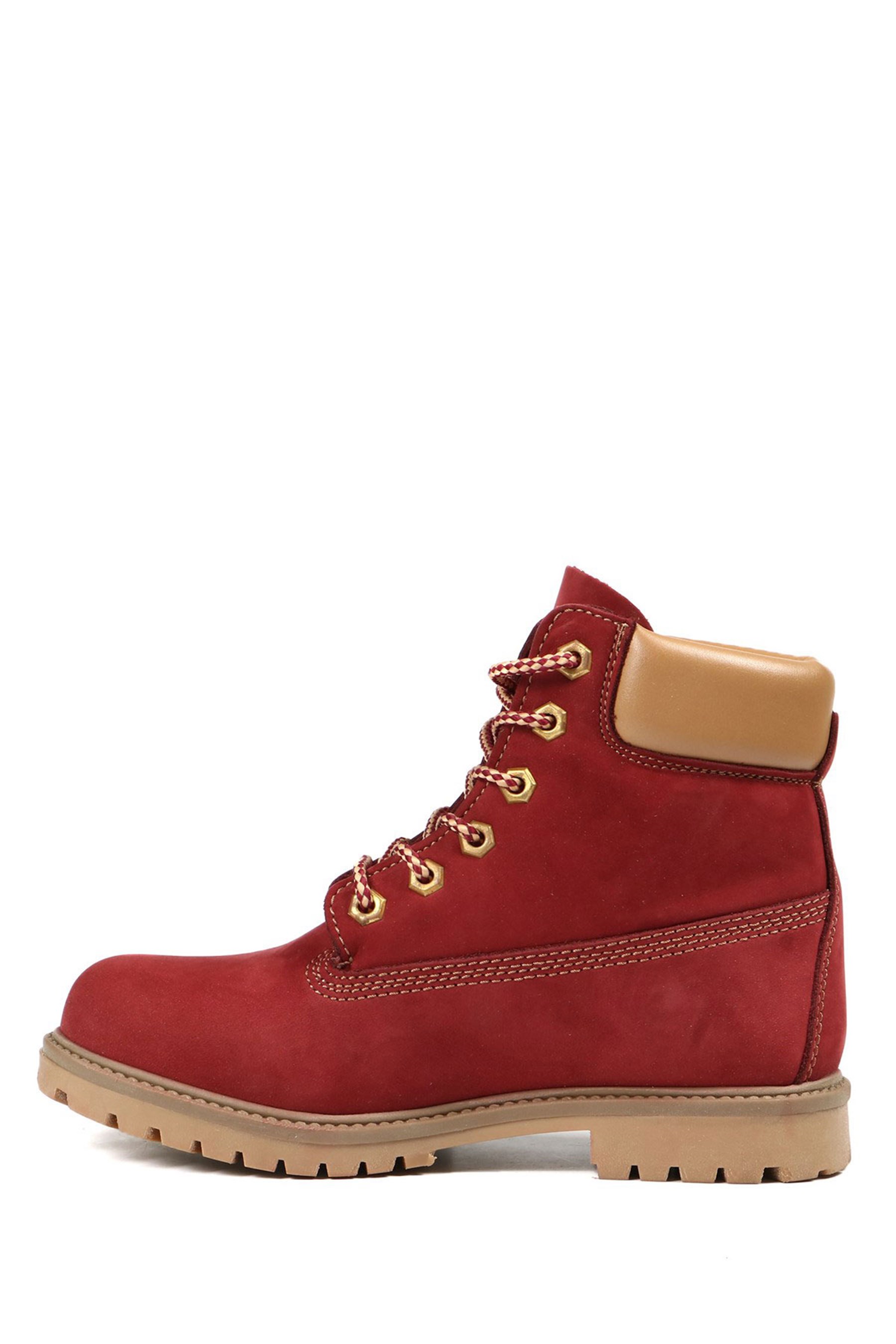 Hammer Jack Hakiki Deri Bordo Nubuk Unisex Bot 