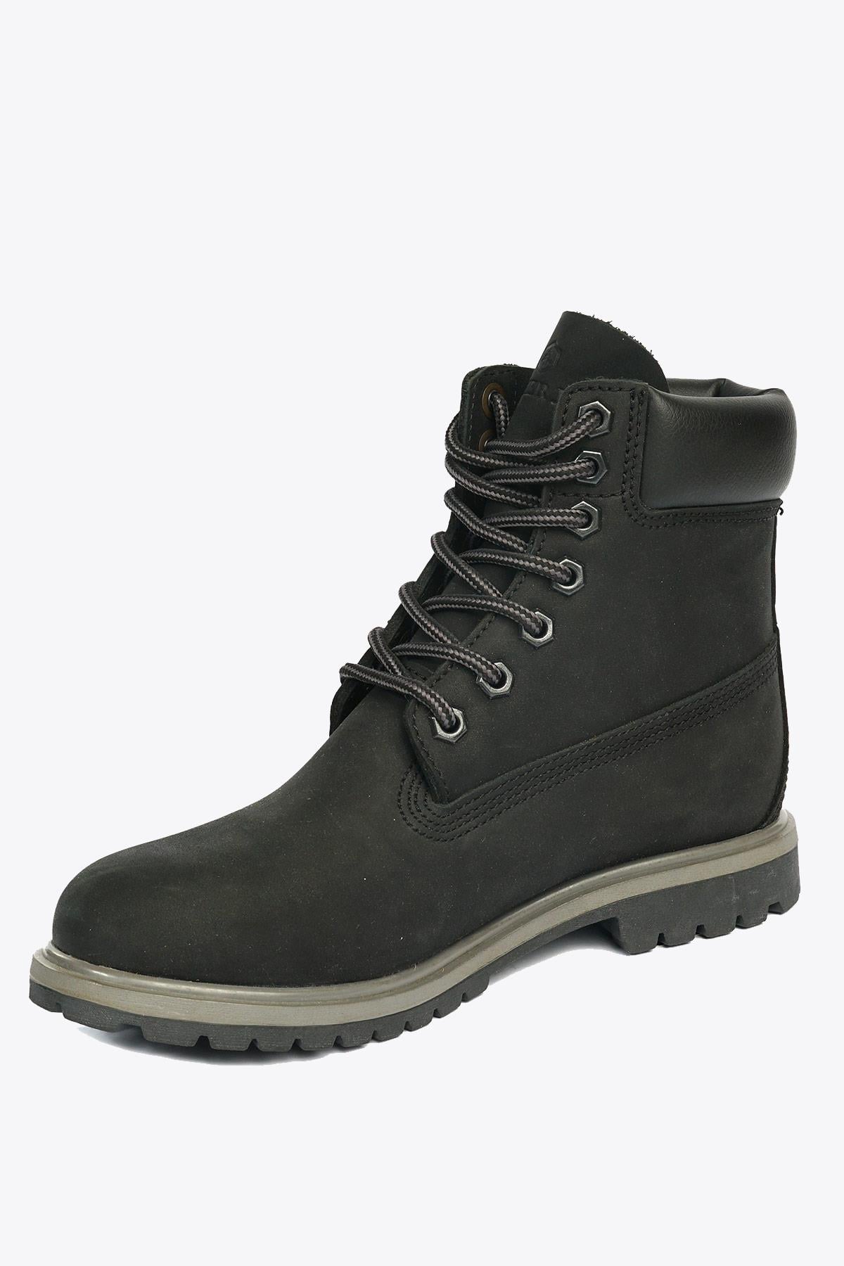 Hammer Jack Hakiki Deri Siyah Nubuk Unisex Bot