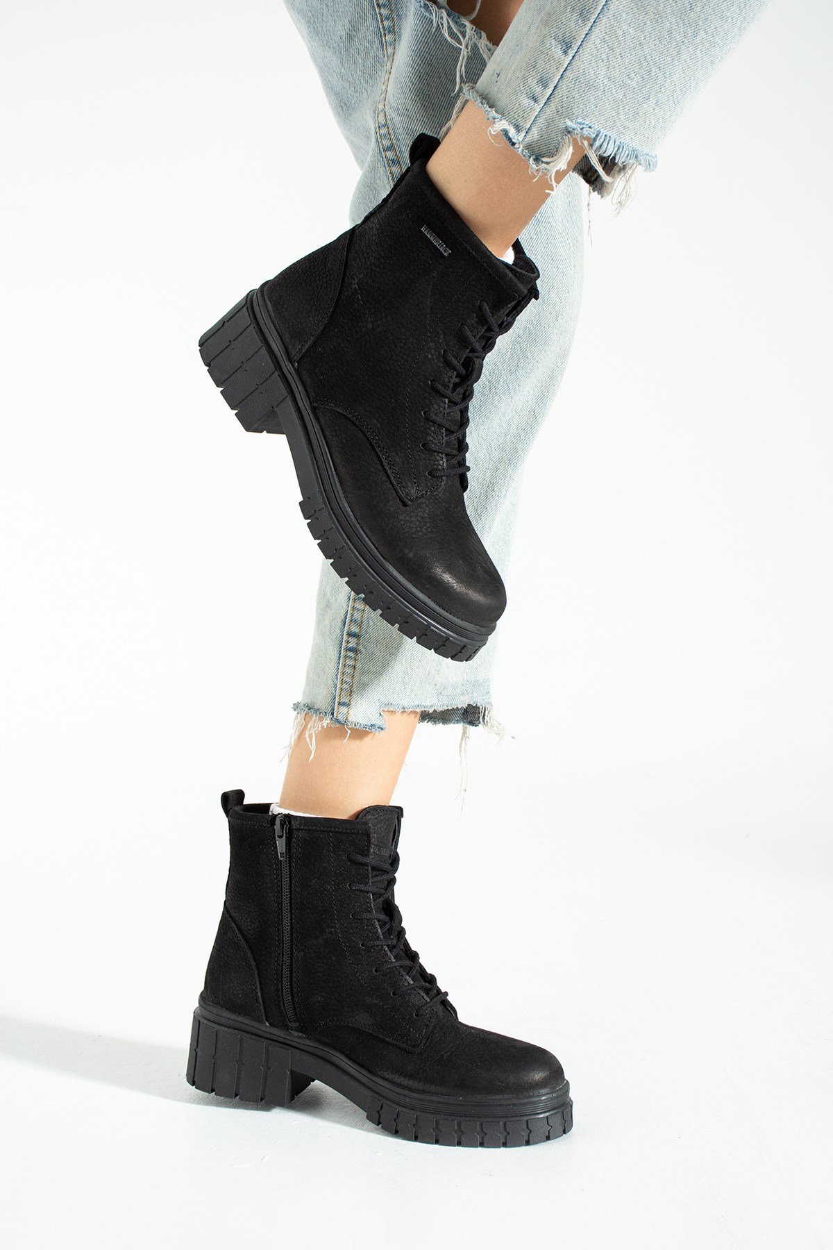 Hammer Jack Argun Hakiki Deri Siyah Torje Outdoor Kadın Bot