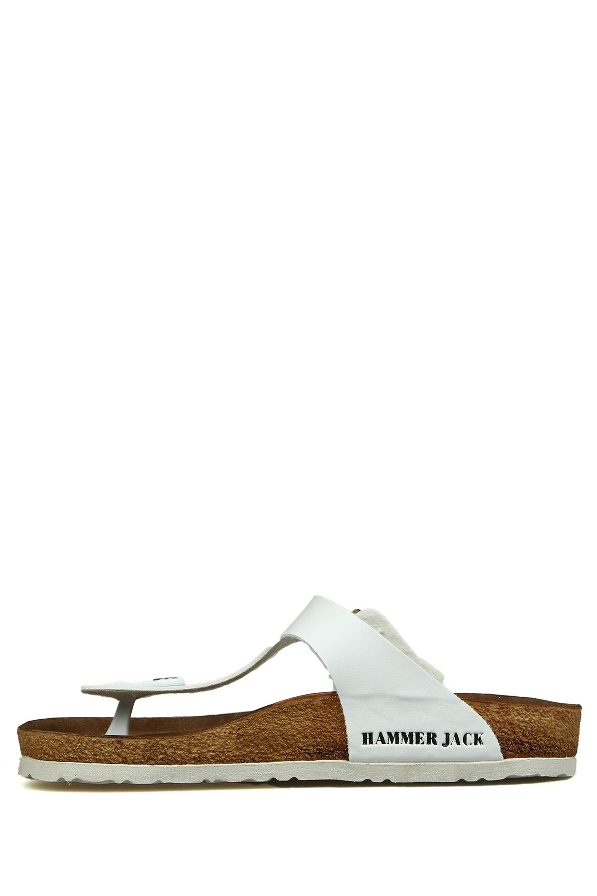 Hammer Jack Kruje Beyaz Kadın Terlik 