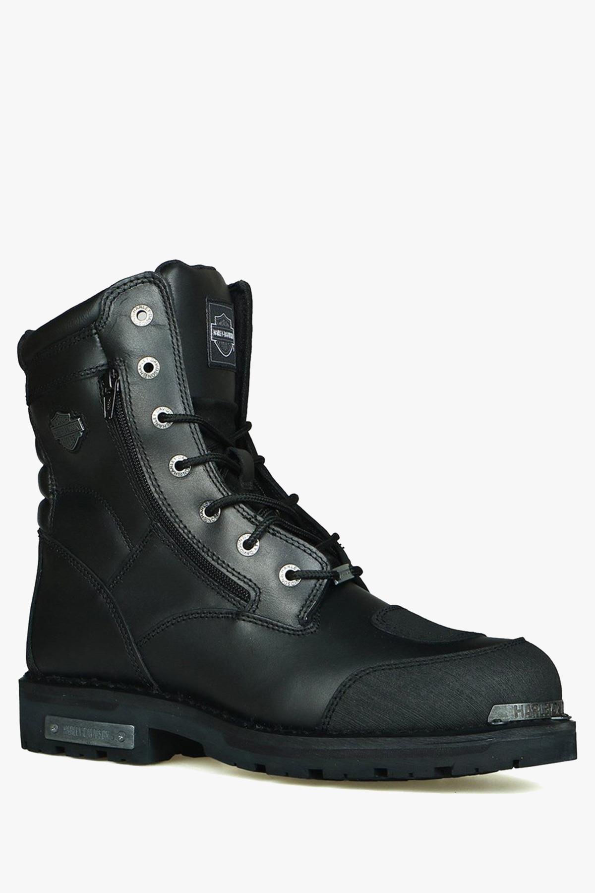 Harley Davidson Hakiki Deri Riddick Siyah Erkek Bot 