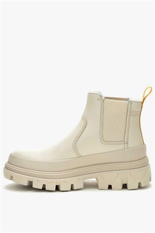 Caterpillar Hardwear Chelsea Beyaz Hakiki Deri Kadın Bot
