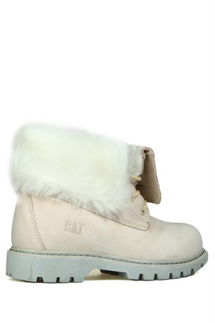 Caterpillar Utah Hakiki Deri Bej Nubuk Kadın Bot