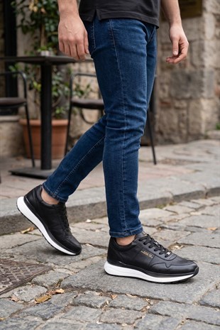 Hammer Jack Lesion Erkek Siyah Beyaz Günlük Ayakkabı