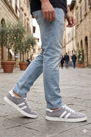 Hammerjack Bachata Gri Süet Erkek Günlük Ayakkabı