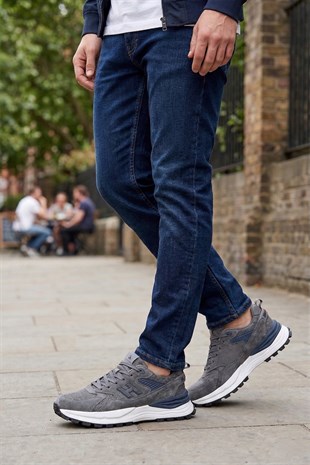 Hammerjack Peru Premium Gri Lacivert Erkek Spor Ayakkabı