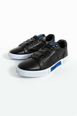 Hammer Jack Basel Hakiki Deri Siyah Toscana Erkek Günlük Ayakkabı 